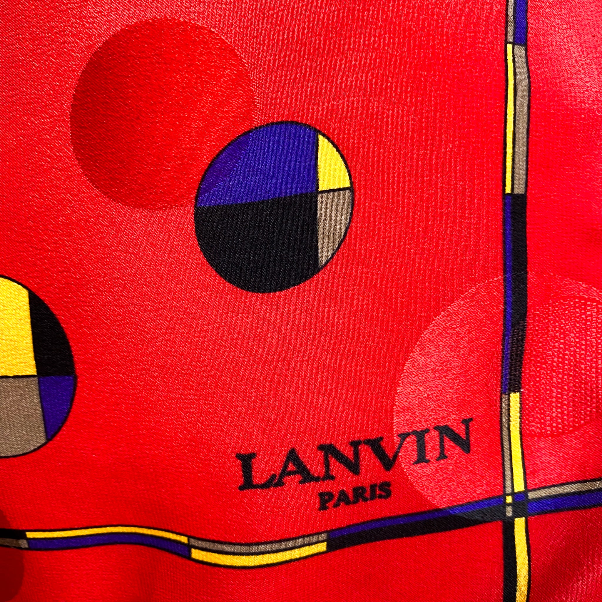 Lanvin Paris Crêpe Designer Silk Scarf