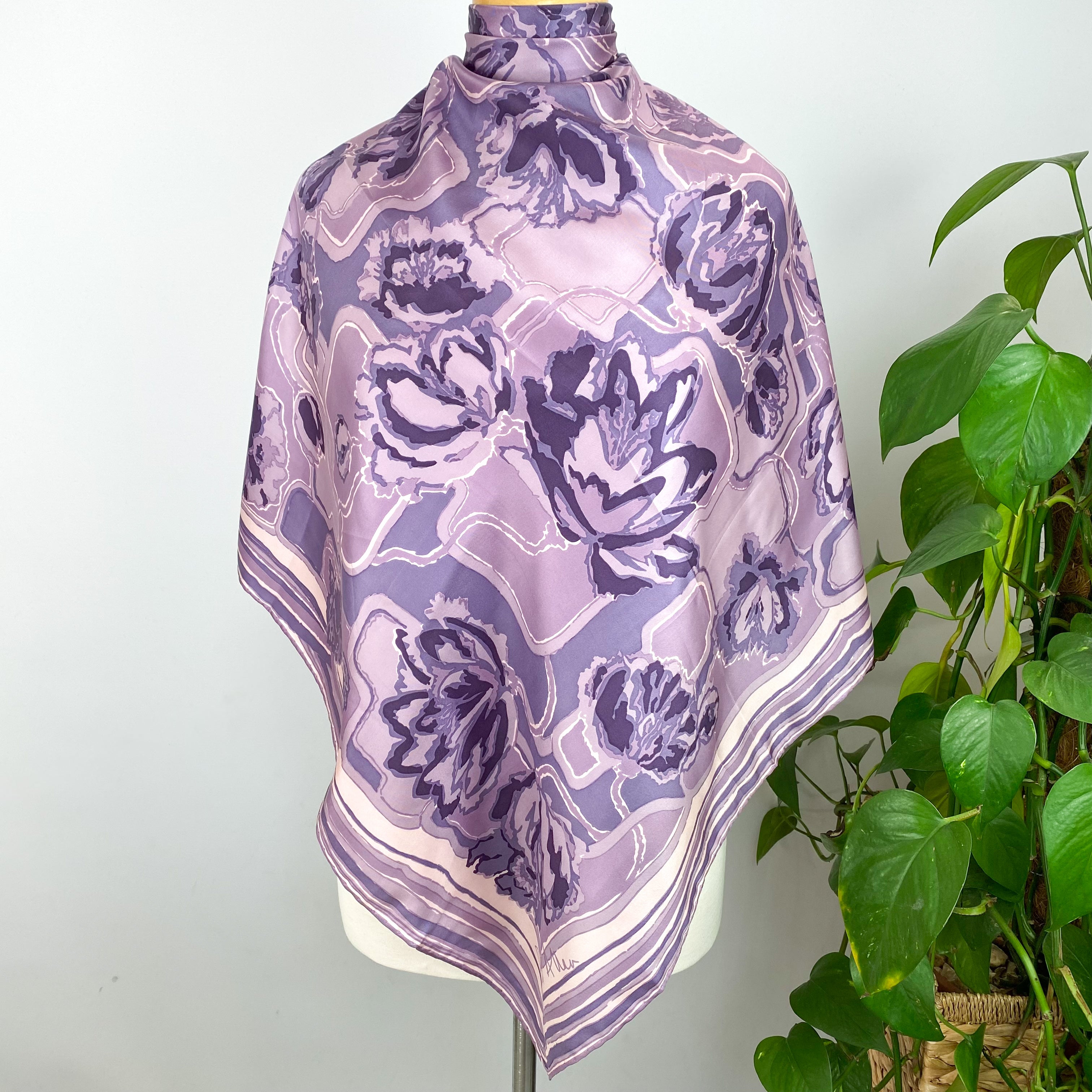 Purple Richard Allan Silk Scarf