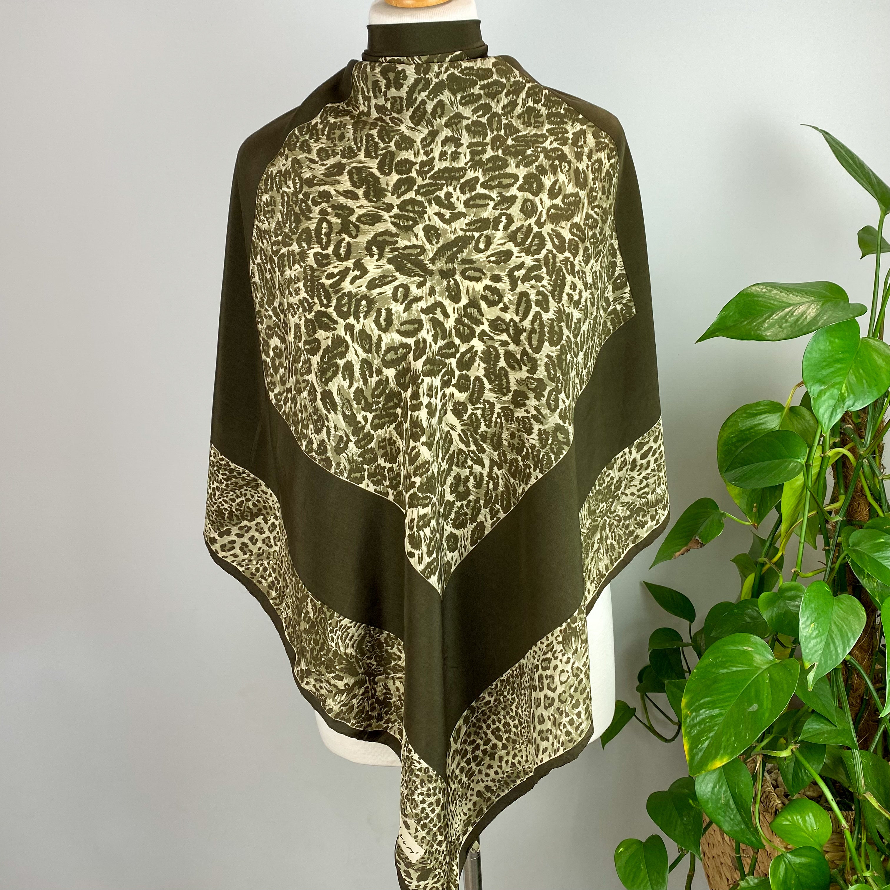 Animal Print Silk Scarf
