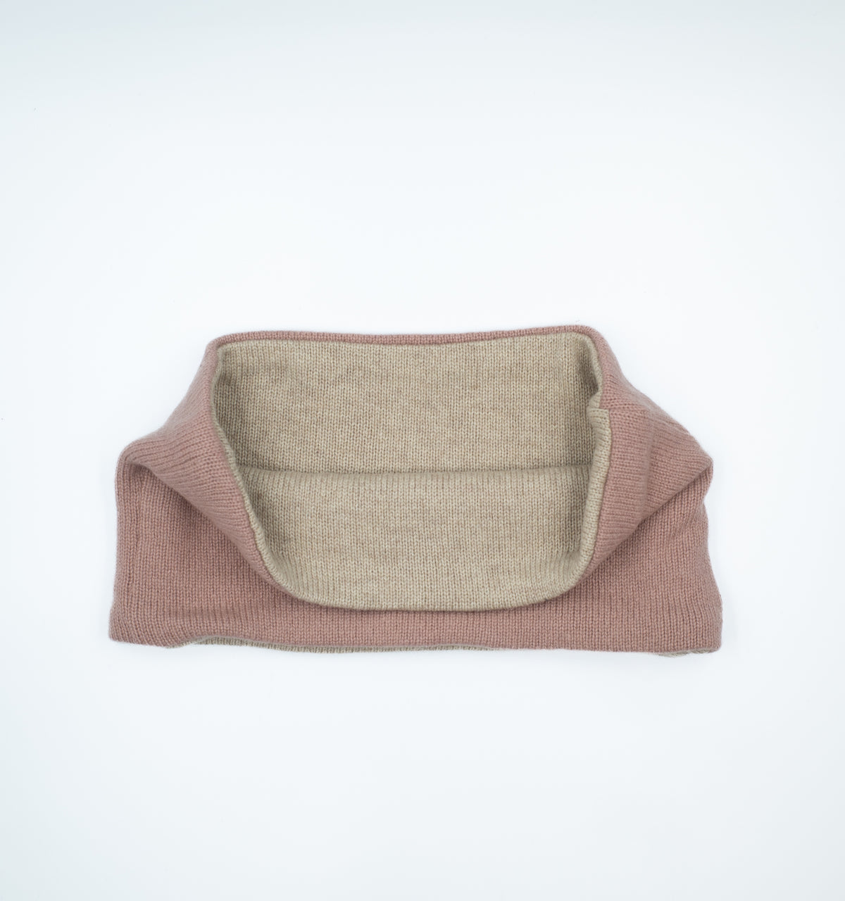 Dusty Pink and Camel Neck Warmer