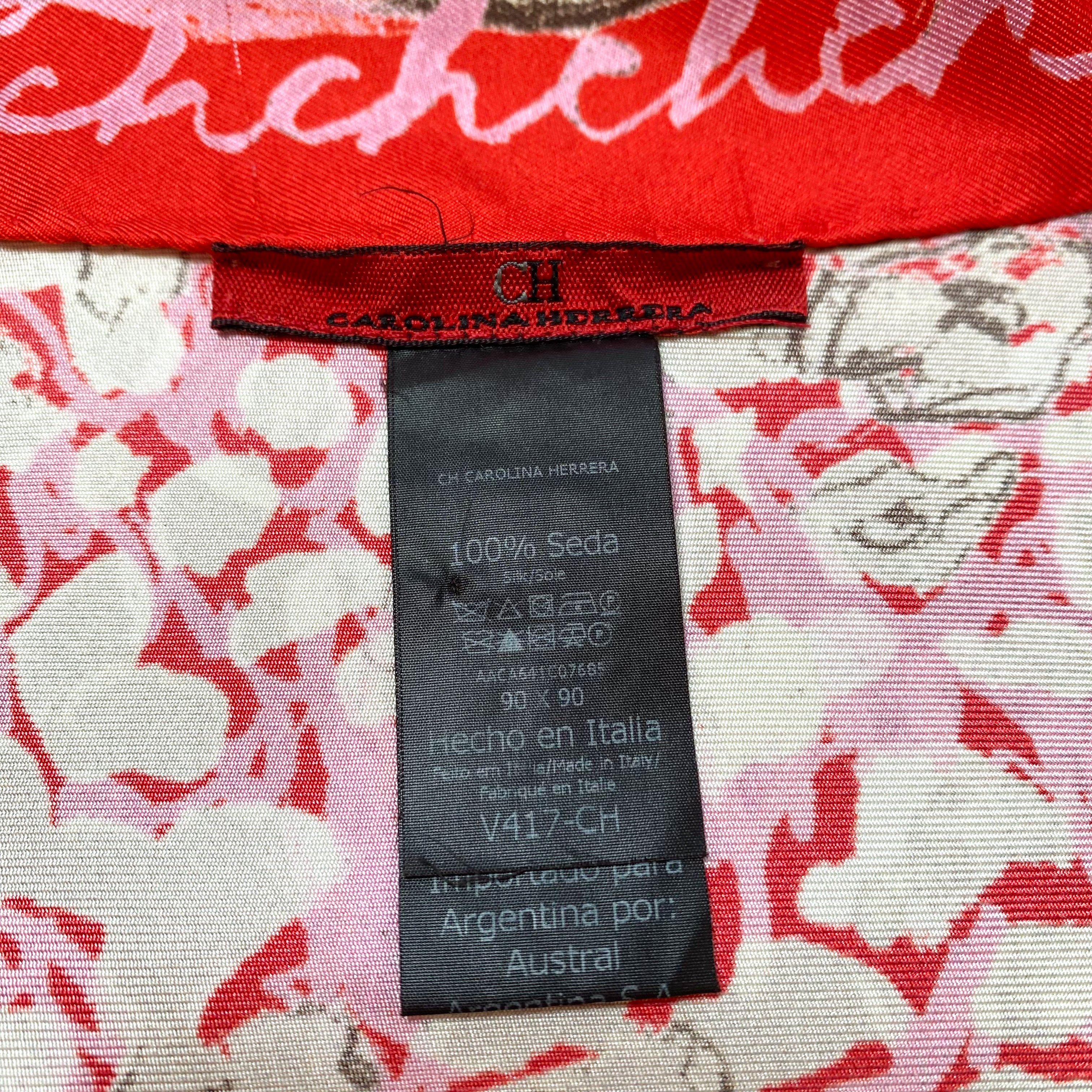 Carolina Herrera Abstract Silk Scarf
