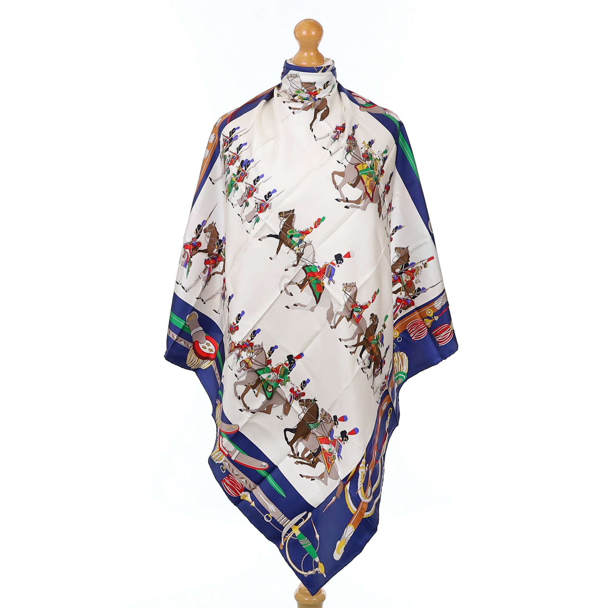 Brand New Gucci Military Parade Design Vintage Silk Scarf