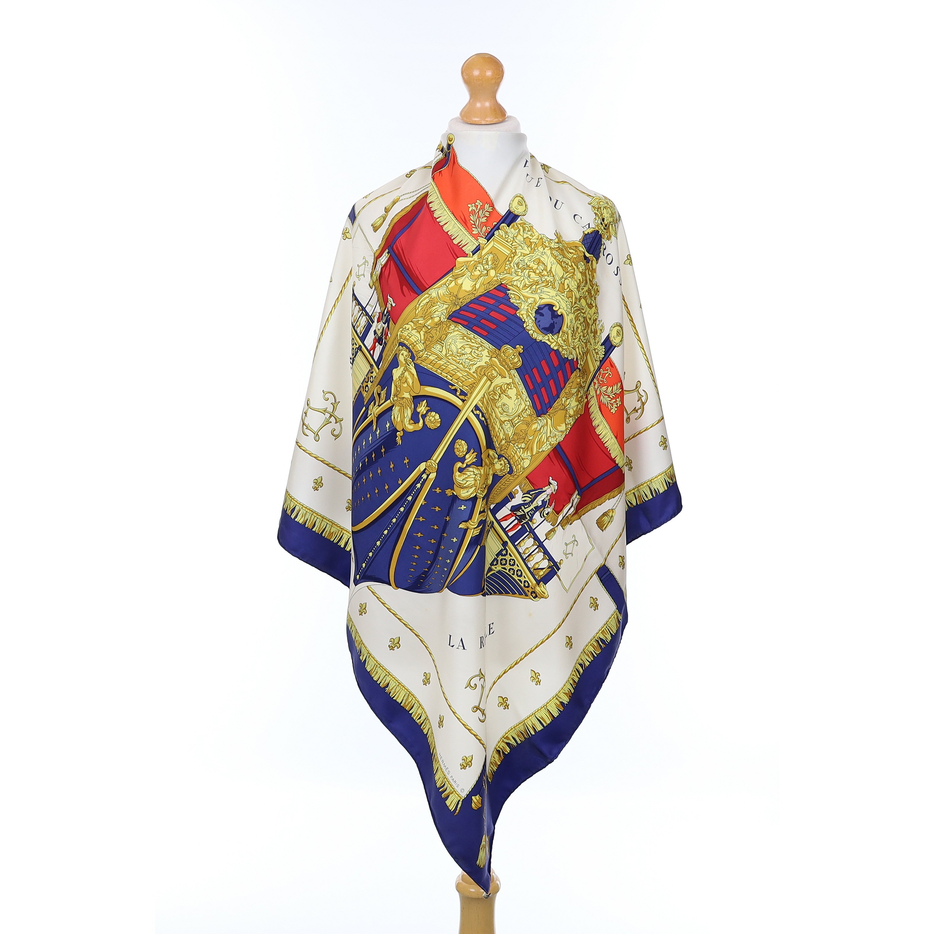 Hermès Vue du Carosse de la Galère la Réale Silk Scarf