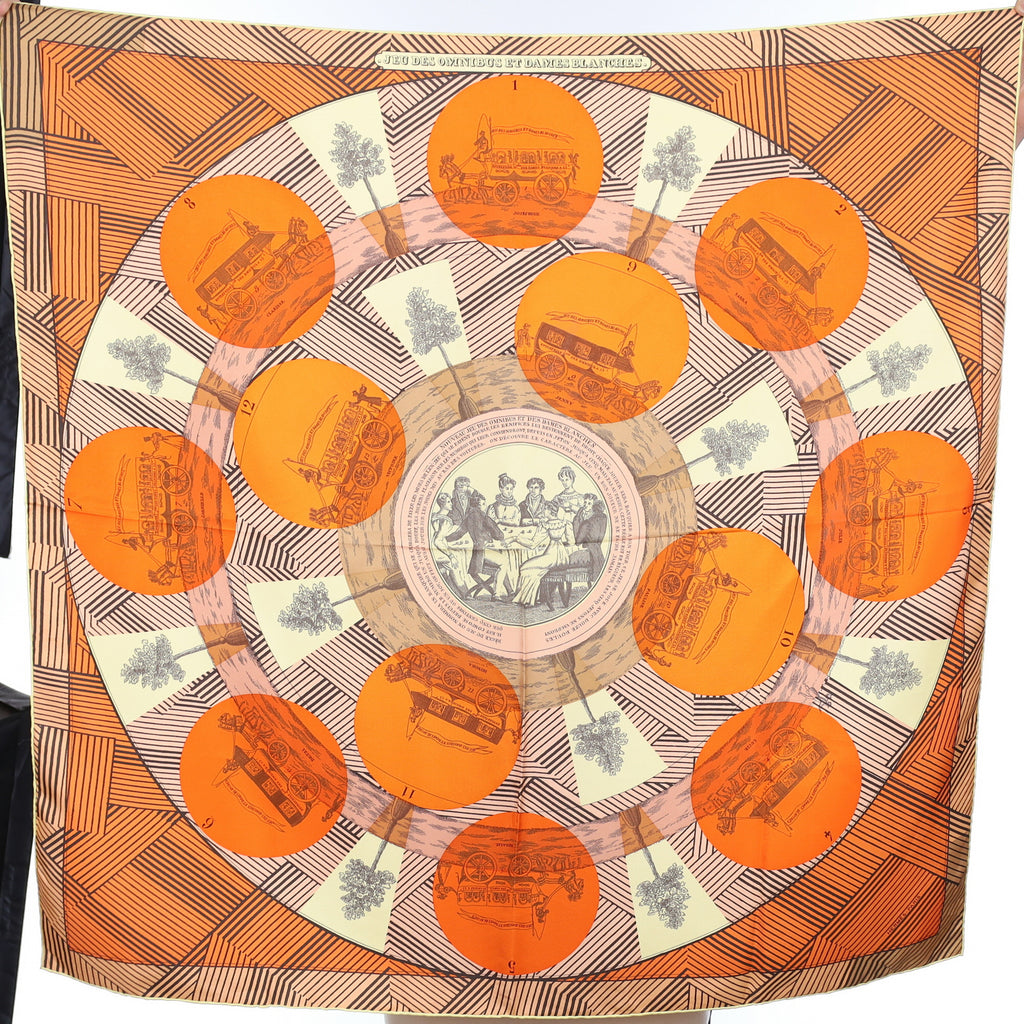 Pristine Boxed Hermès Jeu des Omnibus Remix Silk Scarf Rare