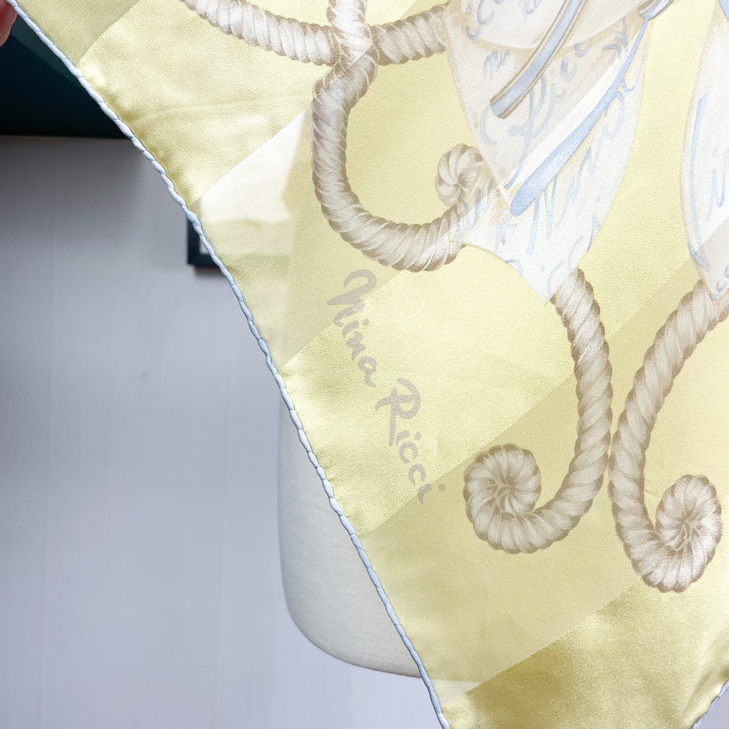 Nina Ricci Satin Designer Silk Scarf