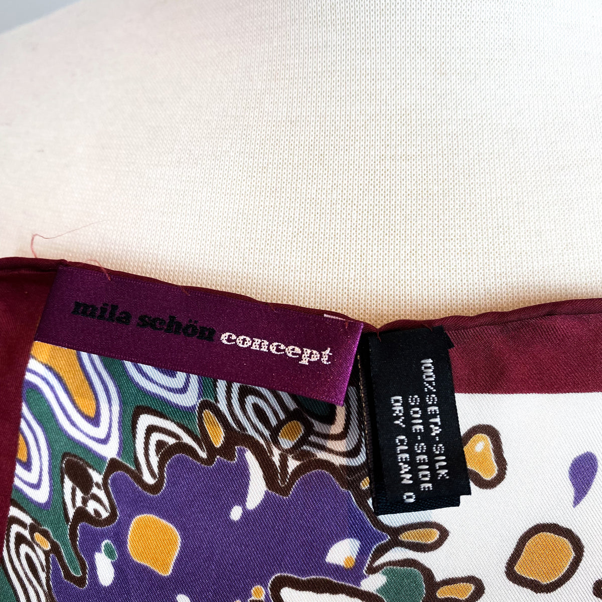 Mila Schon Designer Silk Scarf