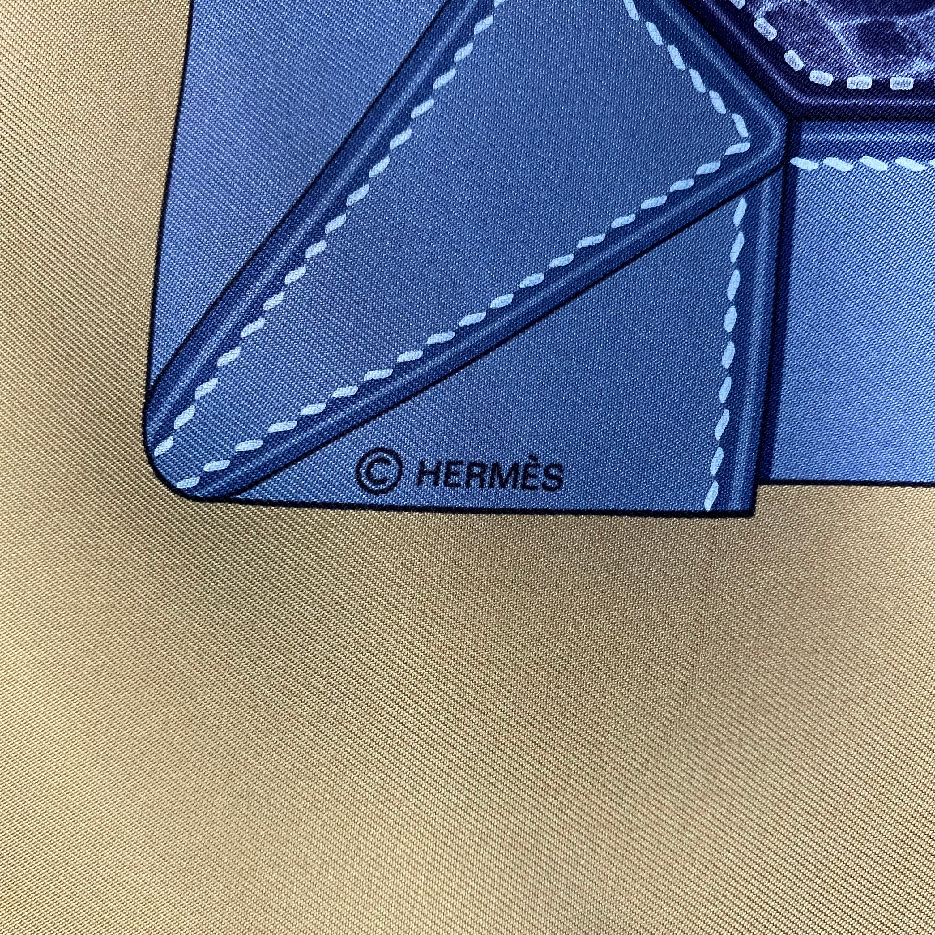 Immaculate Hermès Tout Cuir Silk Scarf