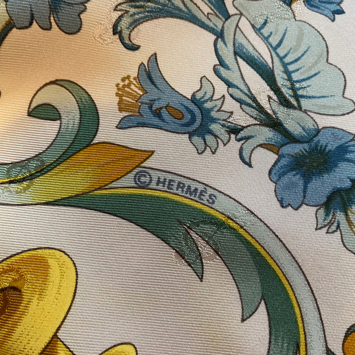Hermès Orgauphone et Autres Mecaniques Vintage Silk Scarf