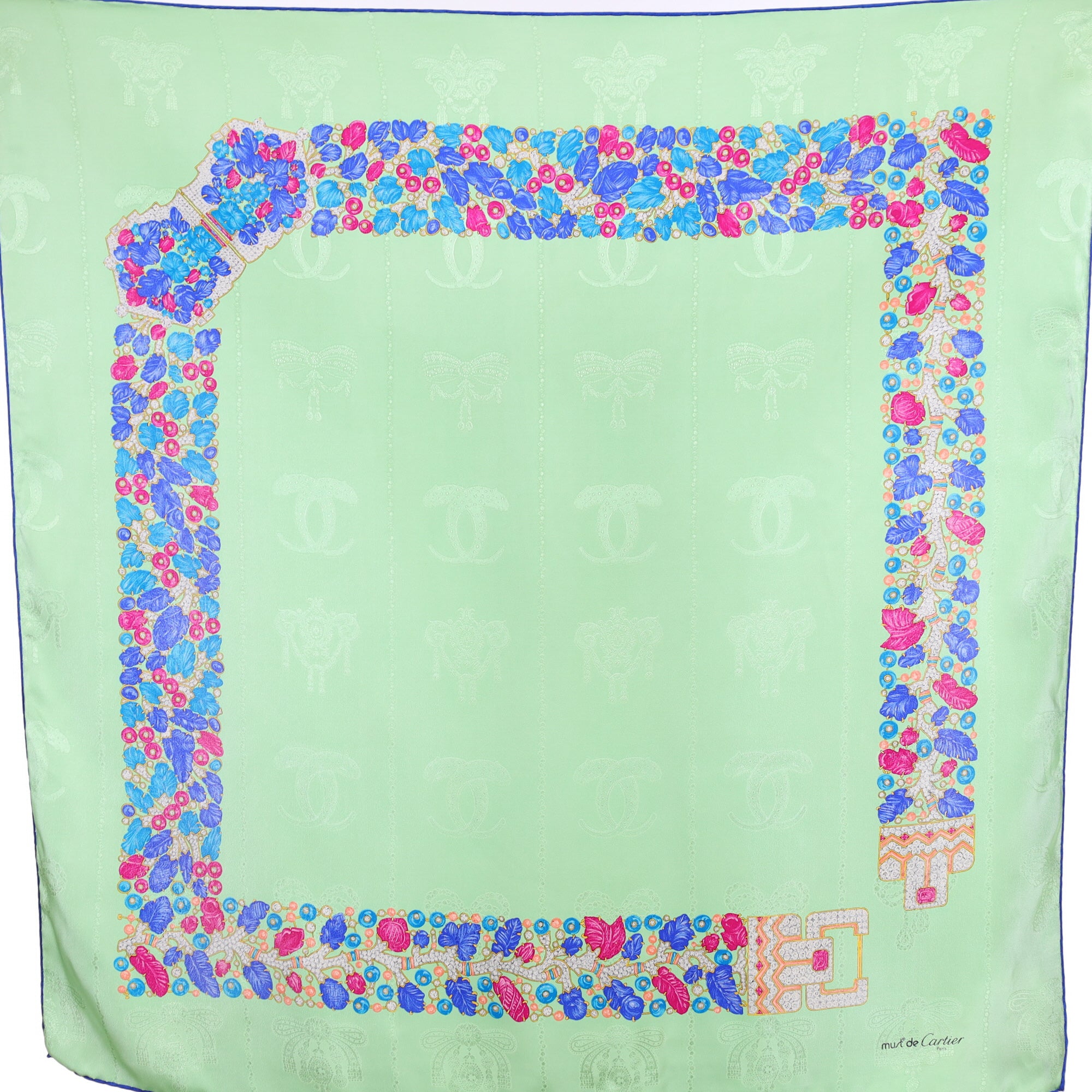 1980’s Must de Cartier Vintage Silk Scarf