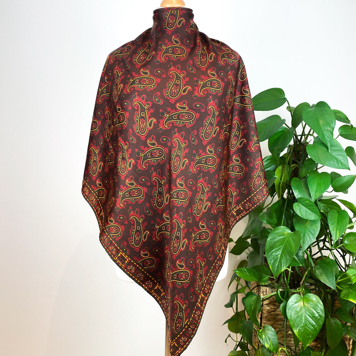 1970’s Vintage Paisley Silk Scarf