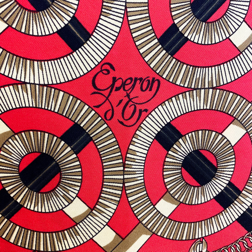 Boxed Hermes Eperon d’Or Vintage Silk Scarf