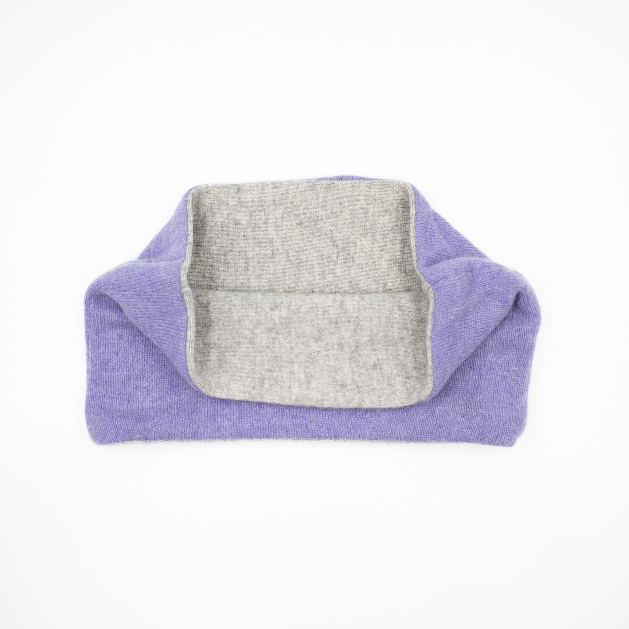 Lavender and Pale Grey Neck Warmer