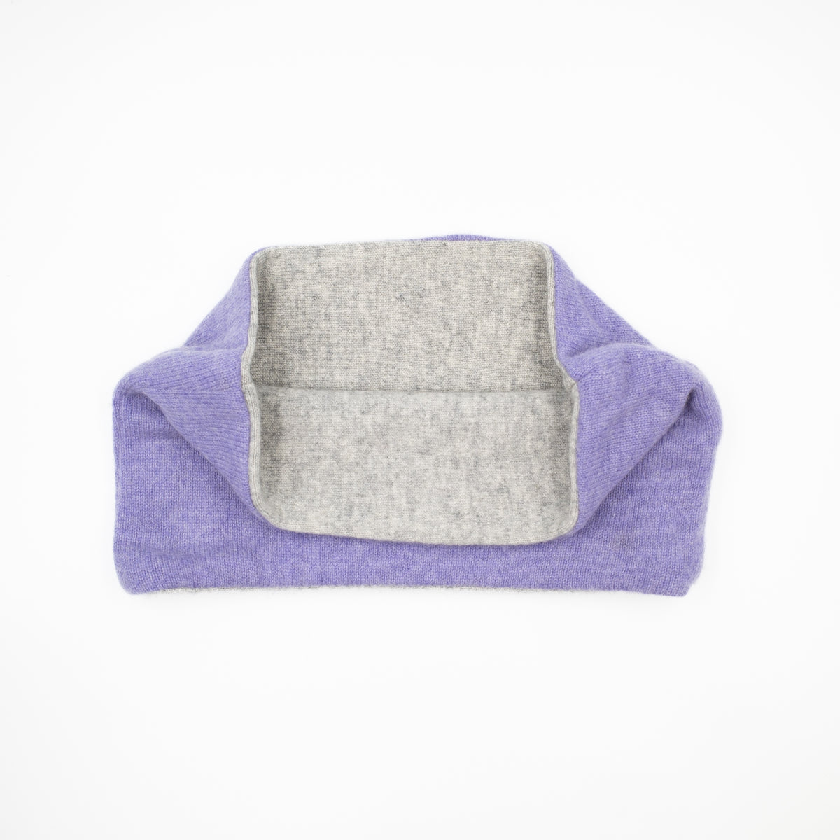 Lavender and Pale Grey Neck Warmer