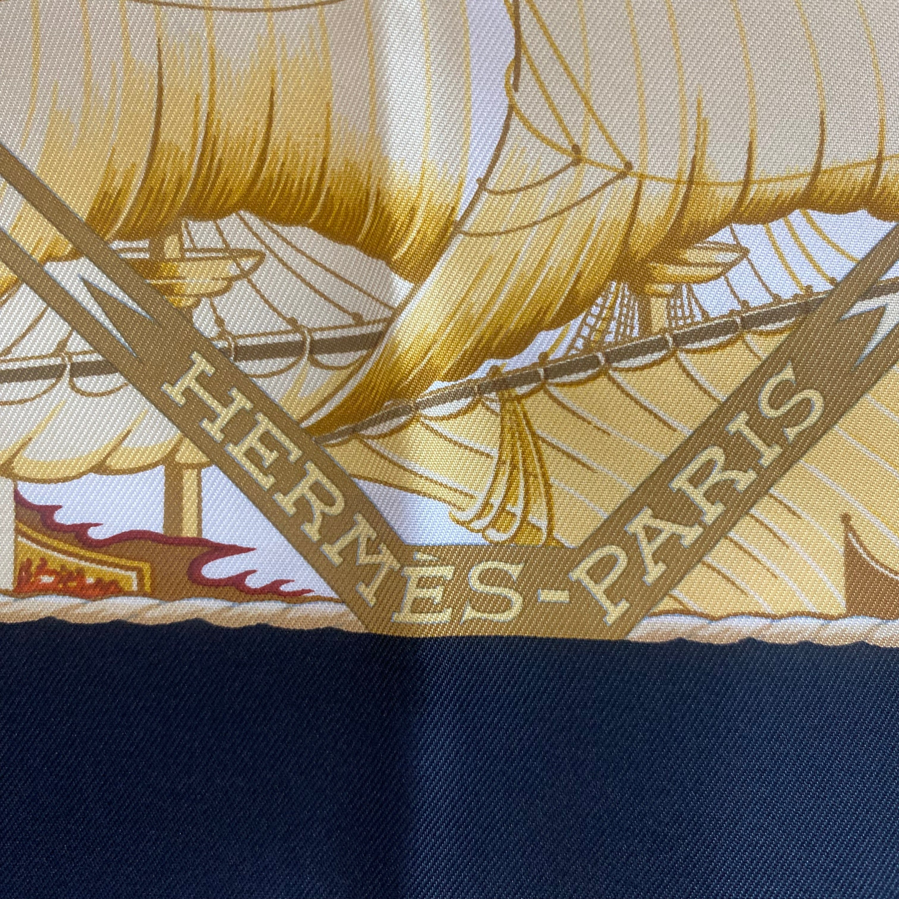 Boxed Hermès Au de la des Cinq Mers Silk Scarf Quite Rare
