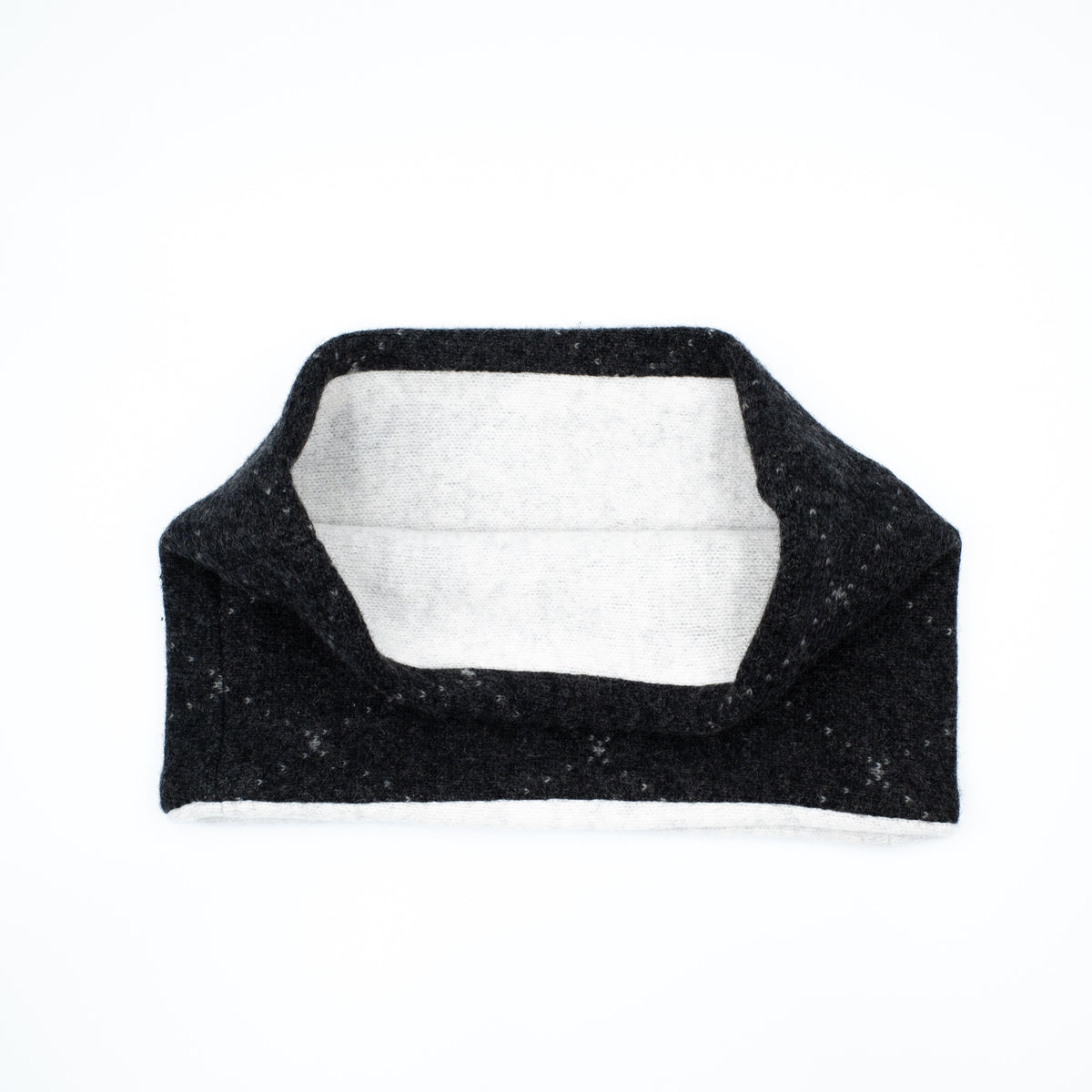 Charcoal Grey Pattern and Pale Grey Neck Warmer
