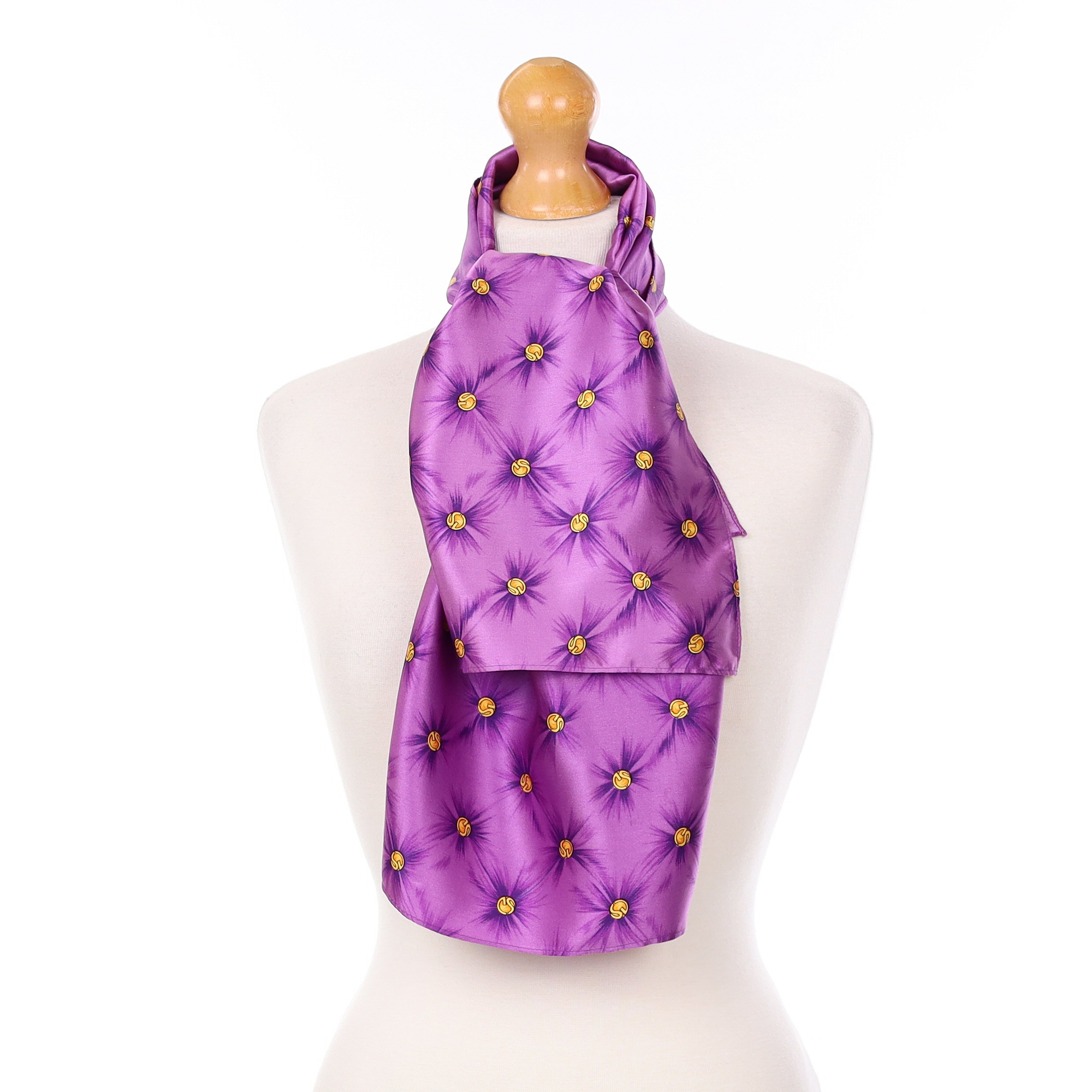 St John Purple Silk Scarf