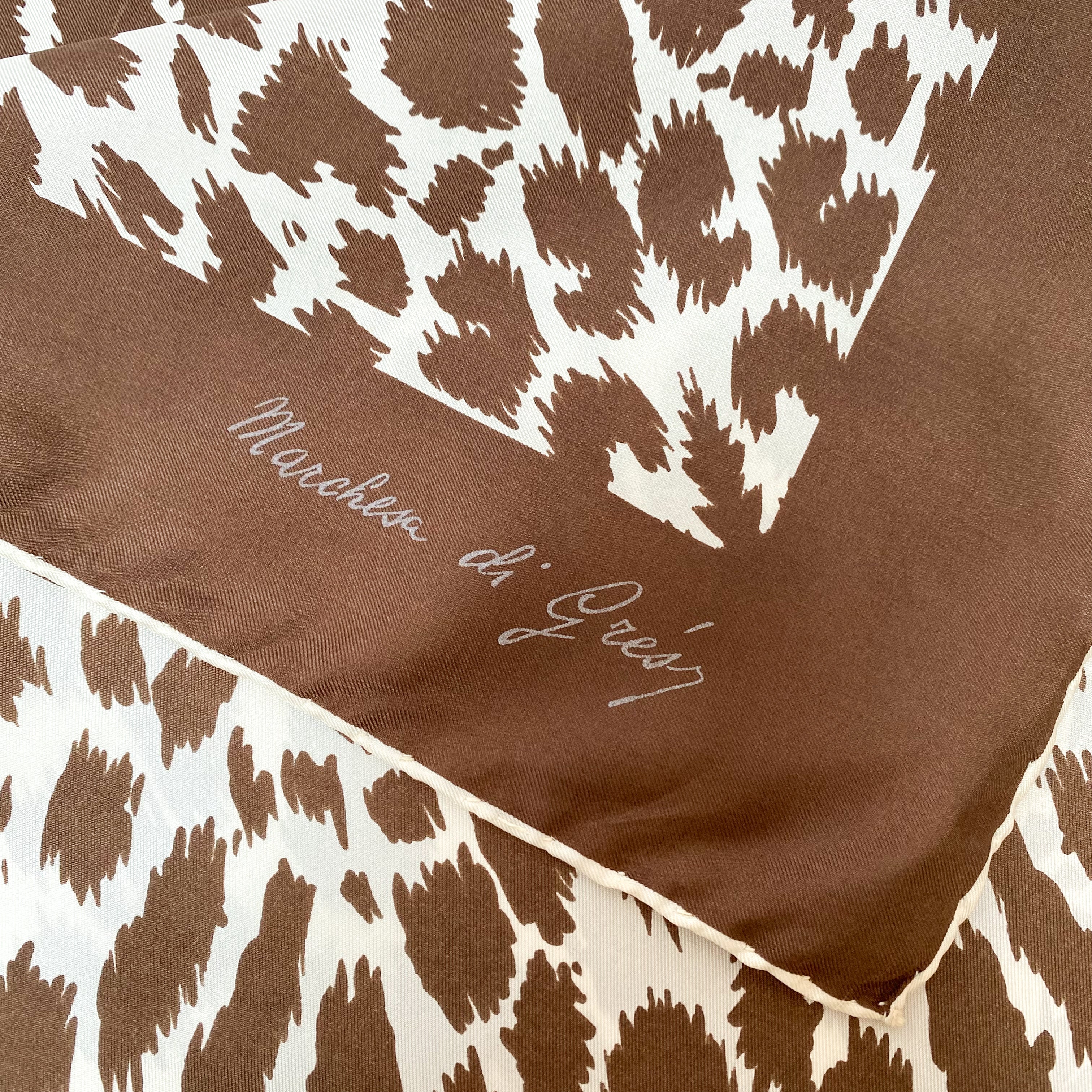 Vintage Marchesa Di Gresy Silk Scarf