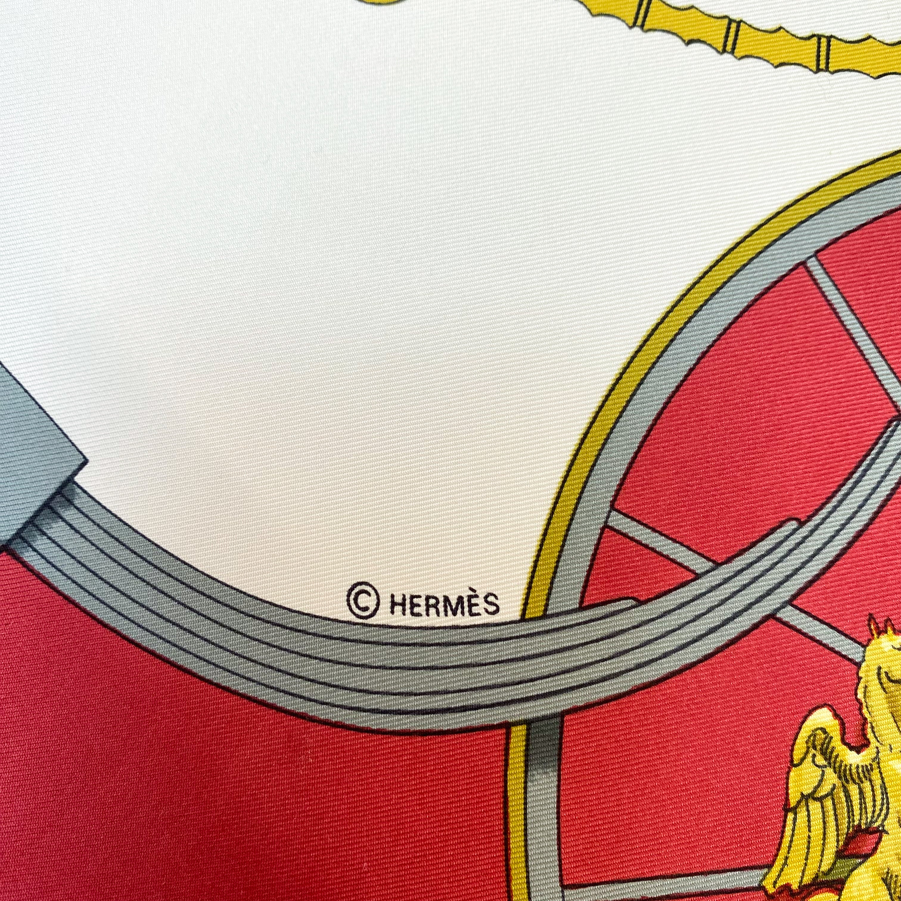 Boxed Hermés Springs Vintage Silk Scarf