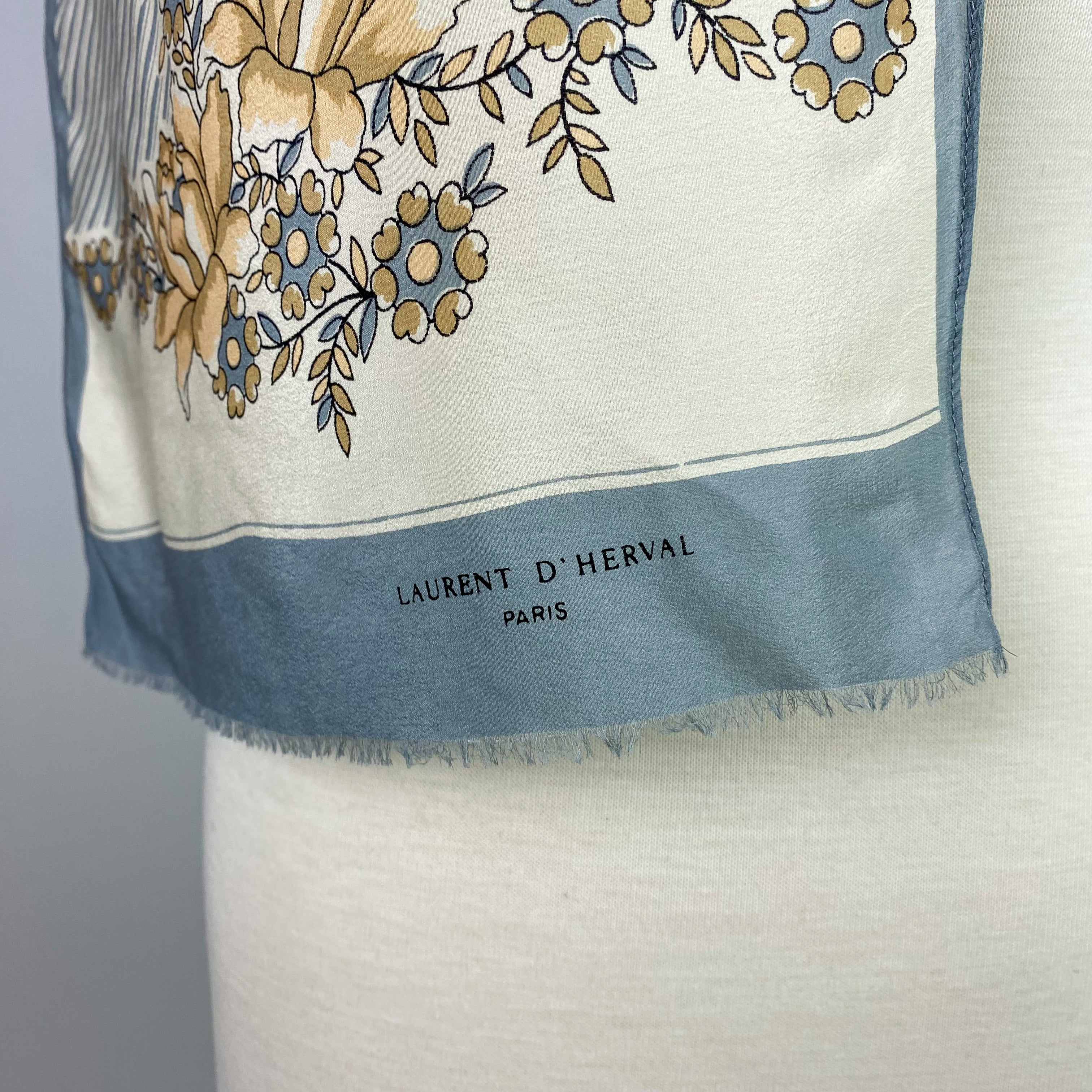 1979s Laurent D’Herval Vintage Silk Scarf