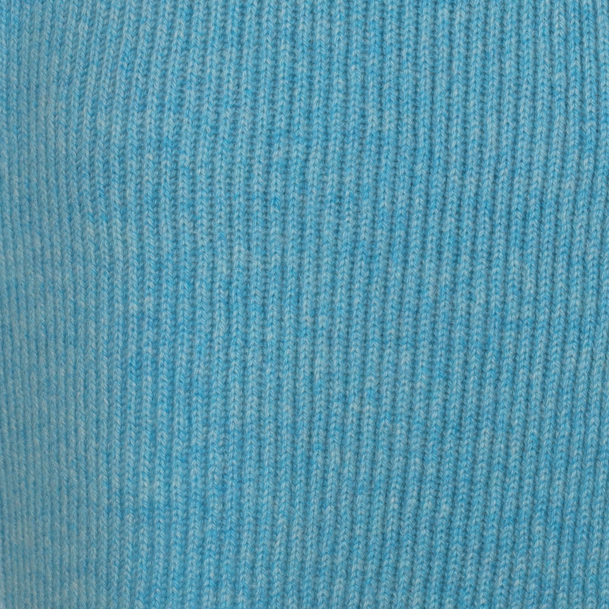 Brand New Scottish Aqua Blue Rib Cashmere Scarf
