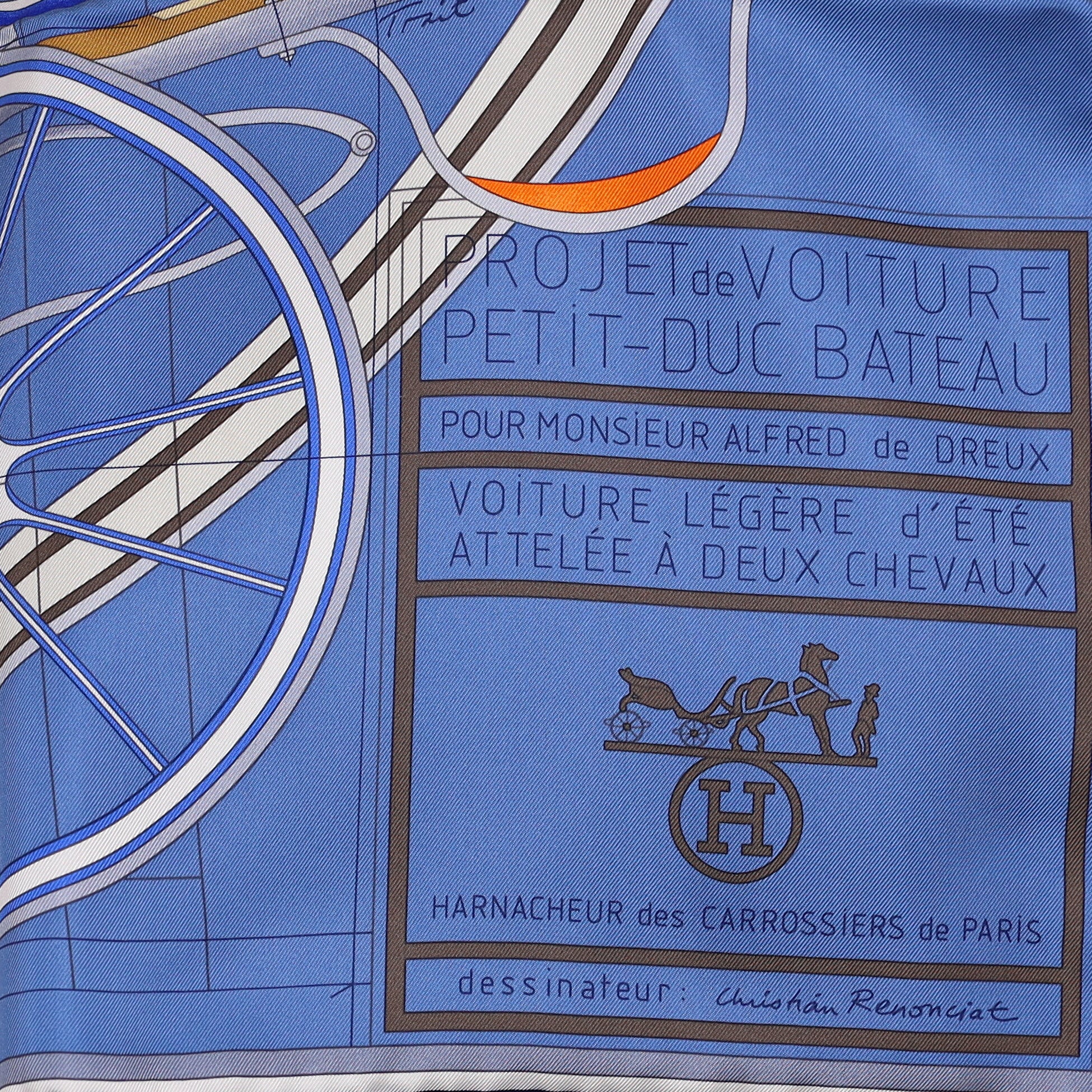 Brand New Boxed Hermès Projet de Voiture Silk Scarf