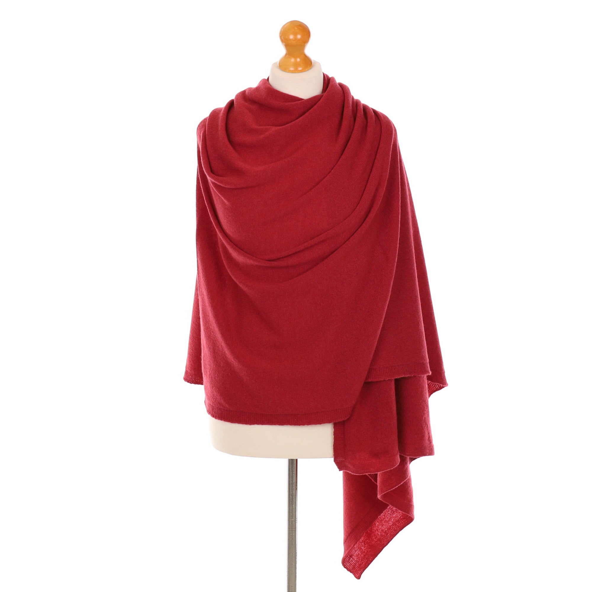 Raspberry Red Cashmere Woven Wrap