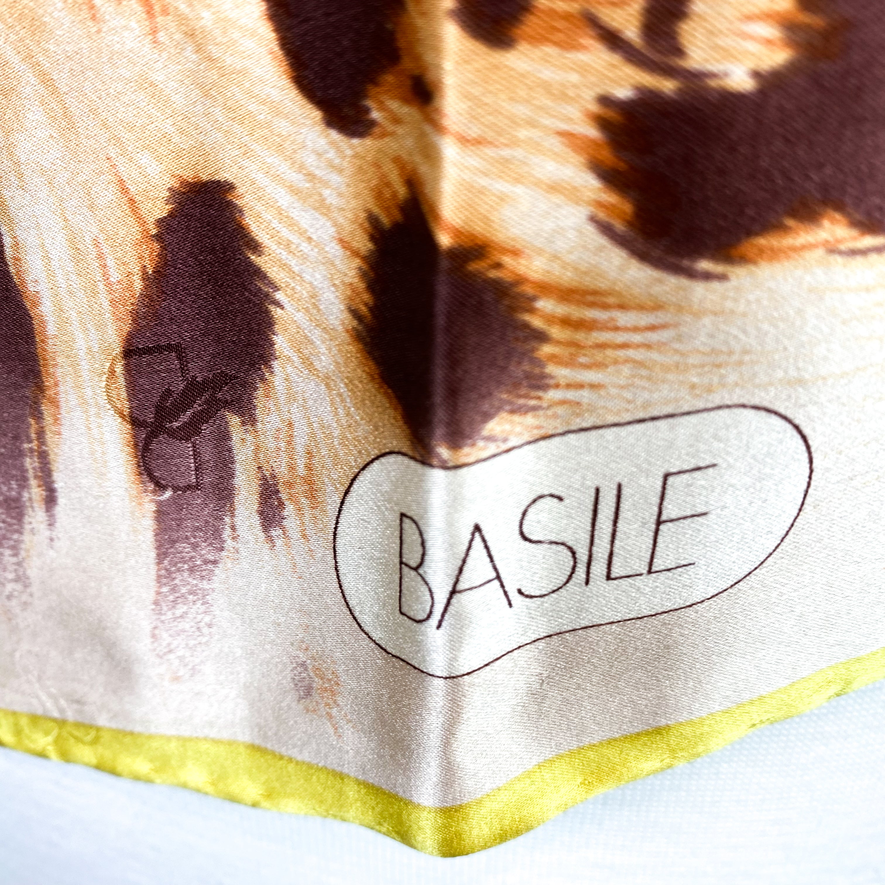 Large Basile Satin Silk Scarf