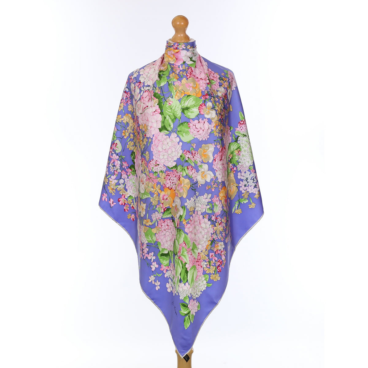 Jim Thompson Purple Floral Design Silk Scarf