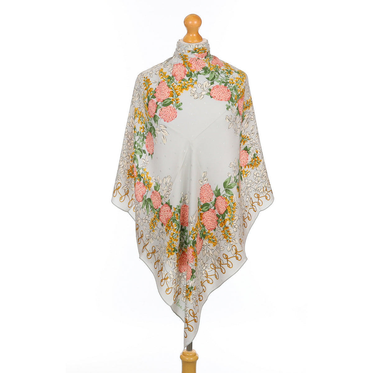 Nina Ricci Floral Vintage Silk Scarf