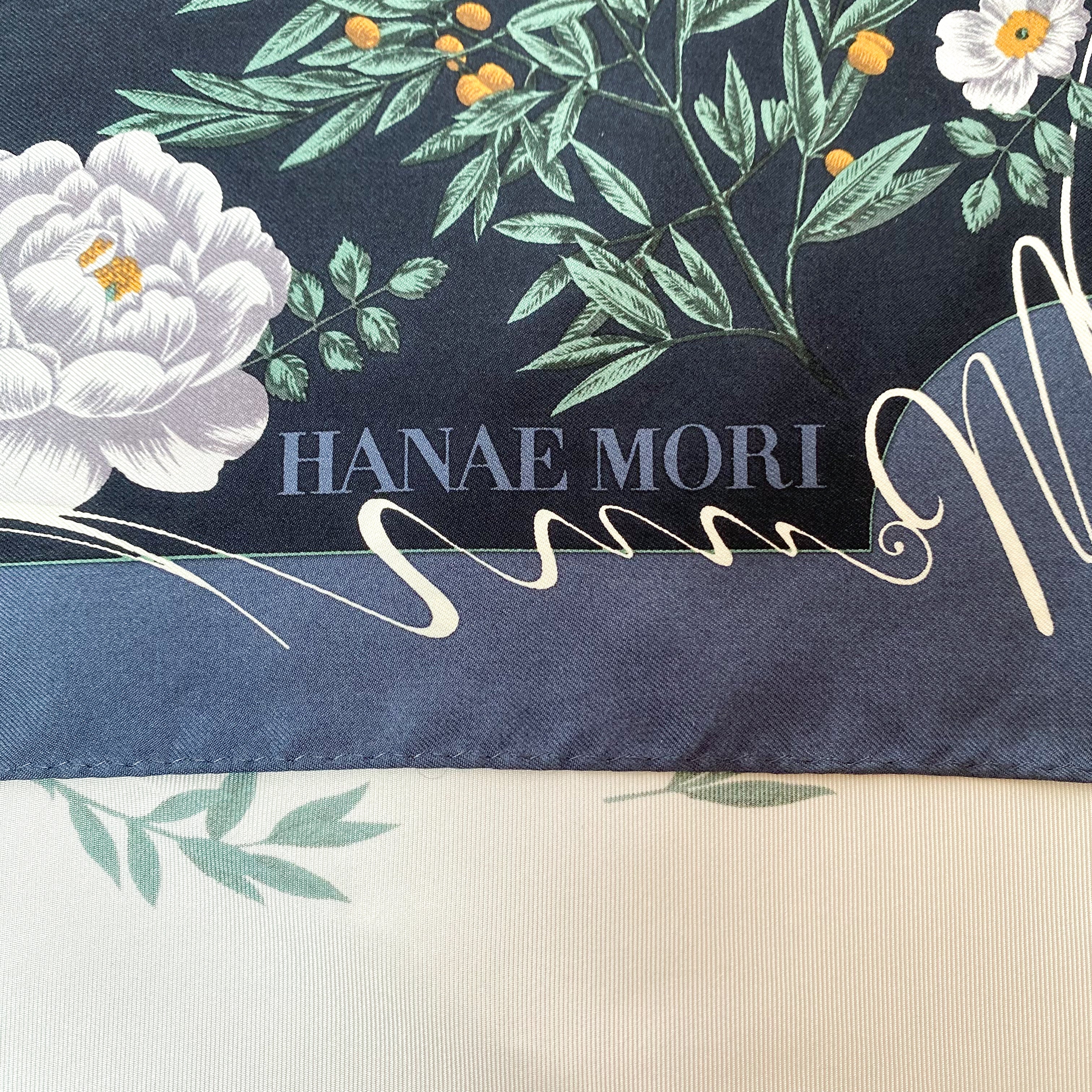 Immaculate Hanae Mori Floral Silk Scarf