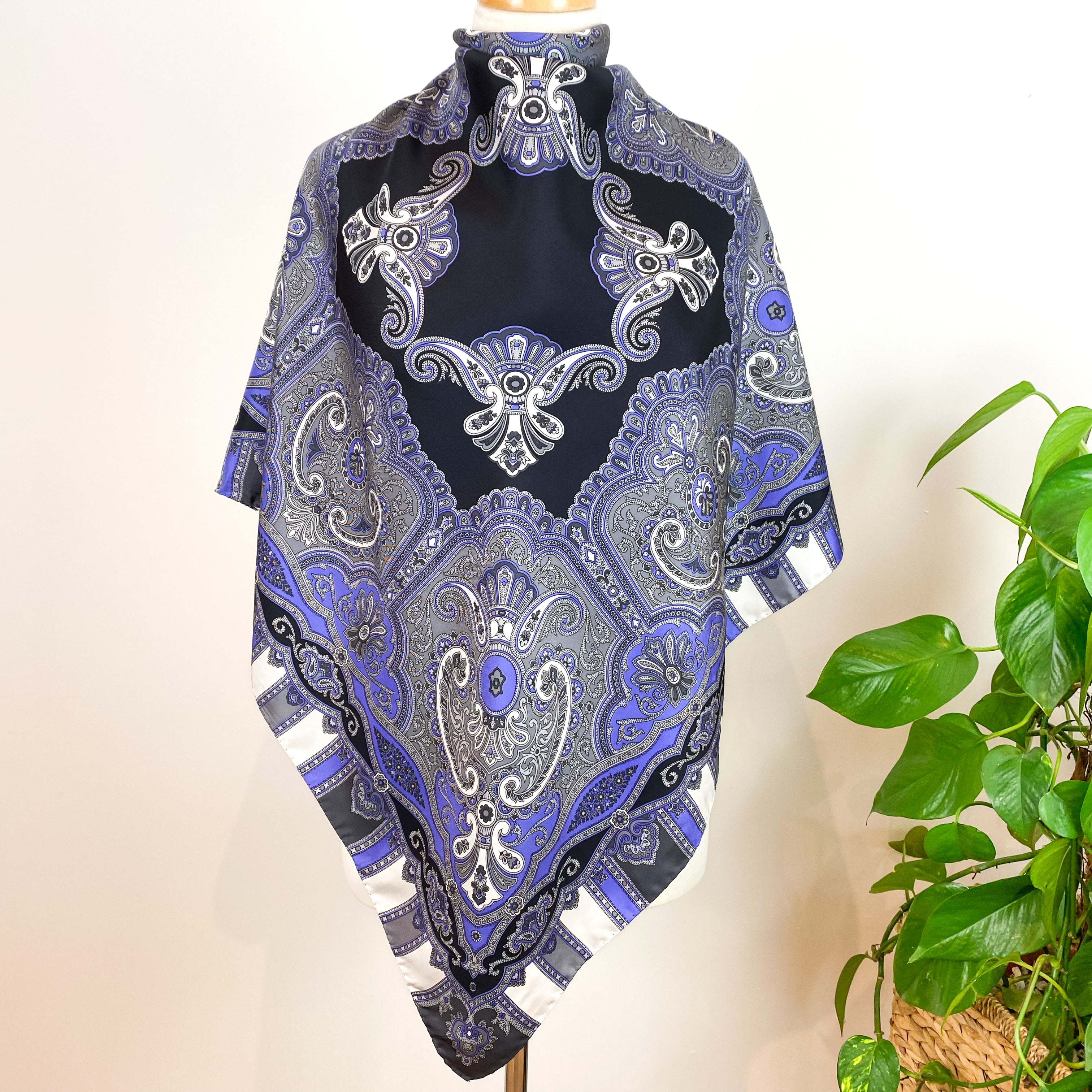 Striking Paisley Italian Silk Scarf