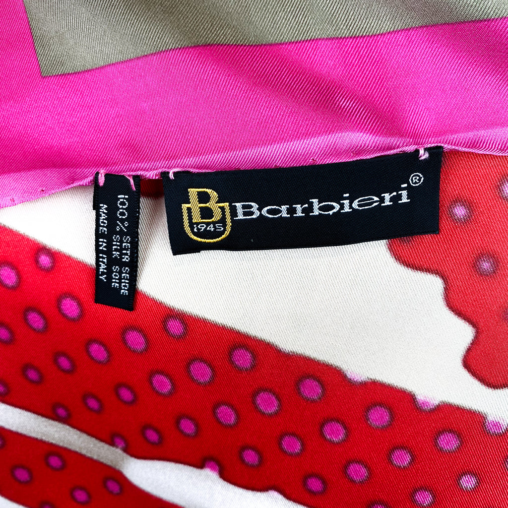 Immaculate Bright Pink Barbieri Silk Scarf