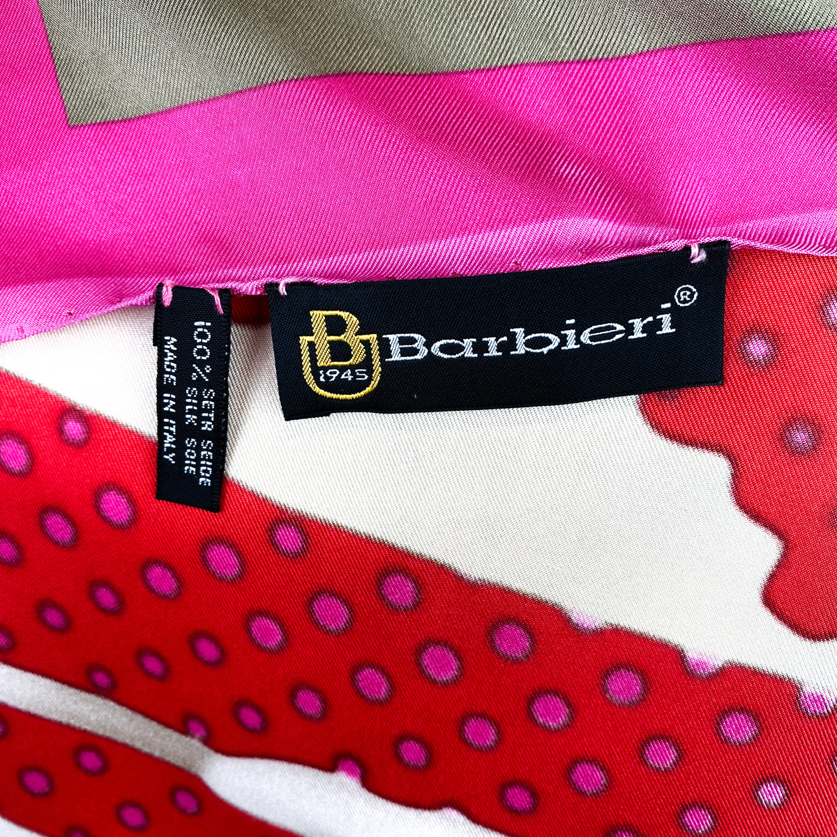 Immaculate Bright Pink Barbieri Silk Scarf