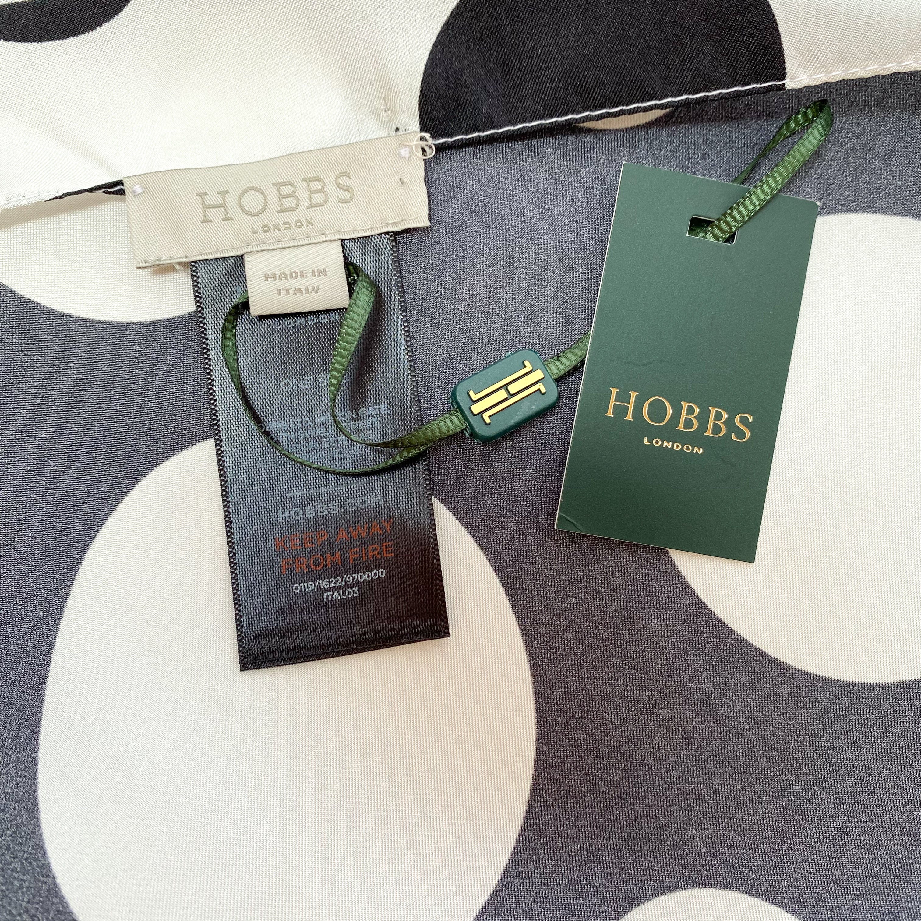 Brand New Hobbs Extra Large Spotty Silk Scarf