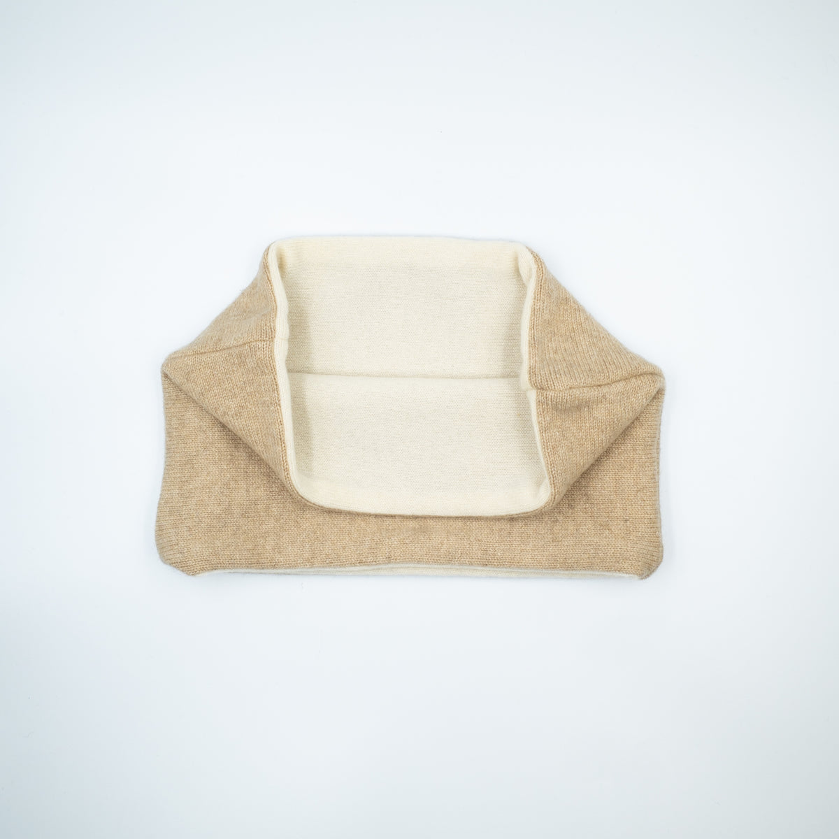 Pale Biscuit and Winter White Neck Warmer