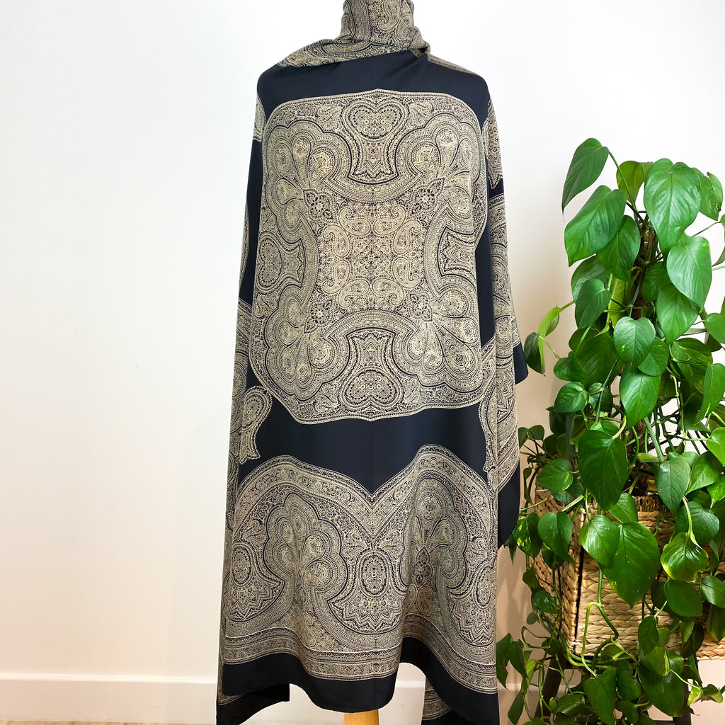 Large Jaeger Vintage Silk Scarf