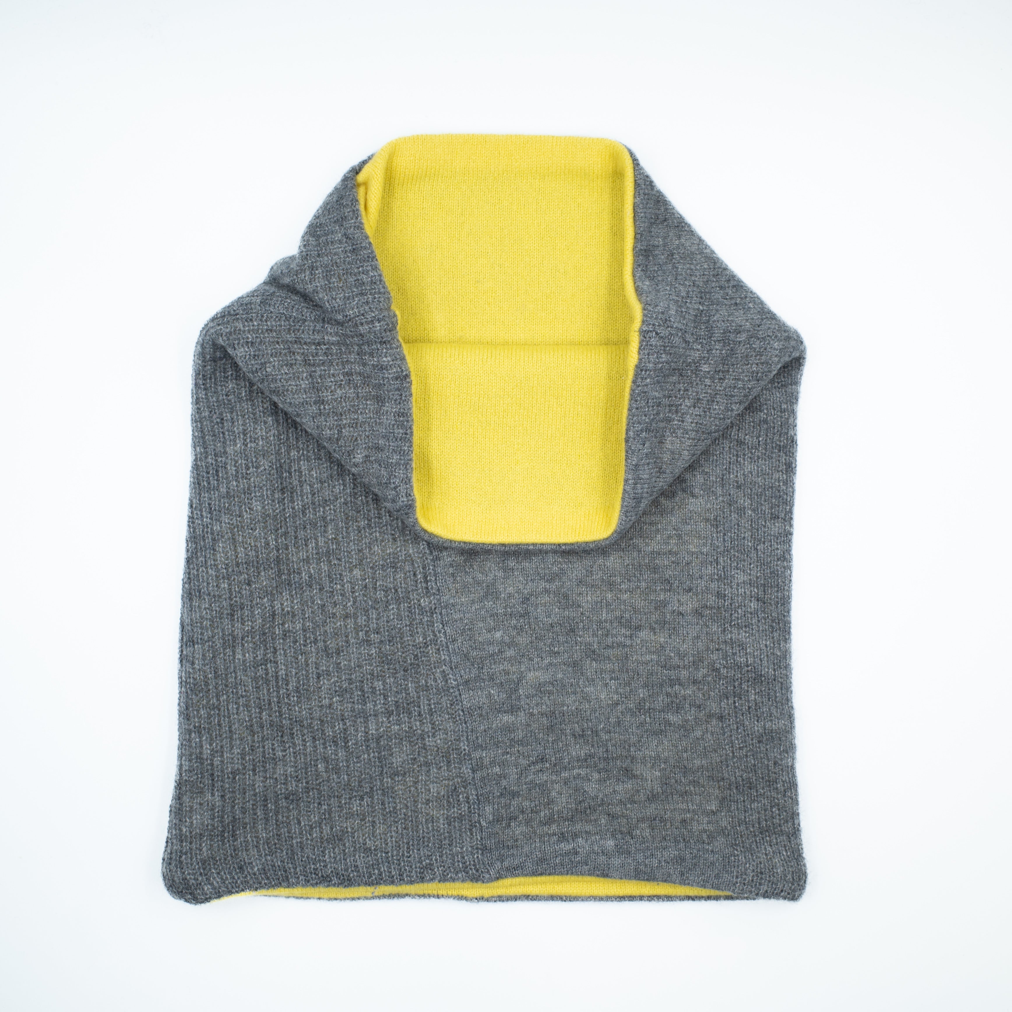 Men’s Smoke Grey and Yellow Double Layered Snood