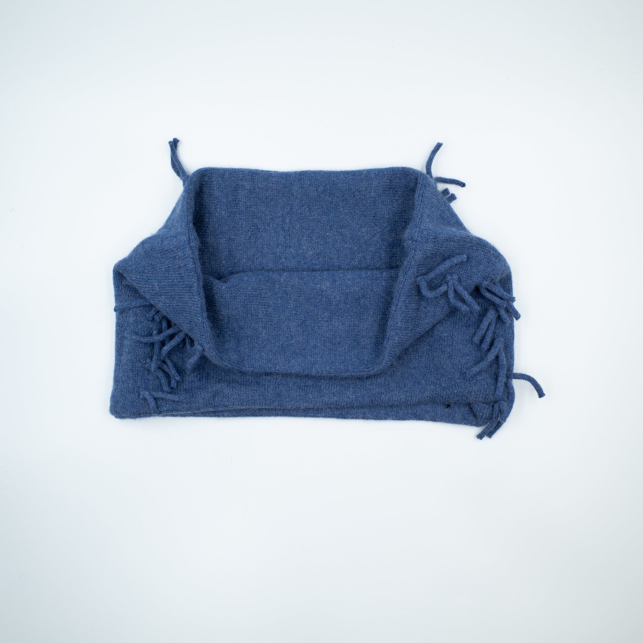 Denim Blue Tassle Neck Warmer