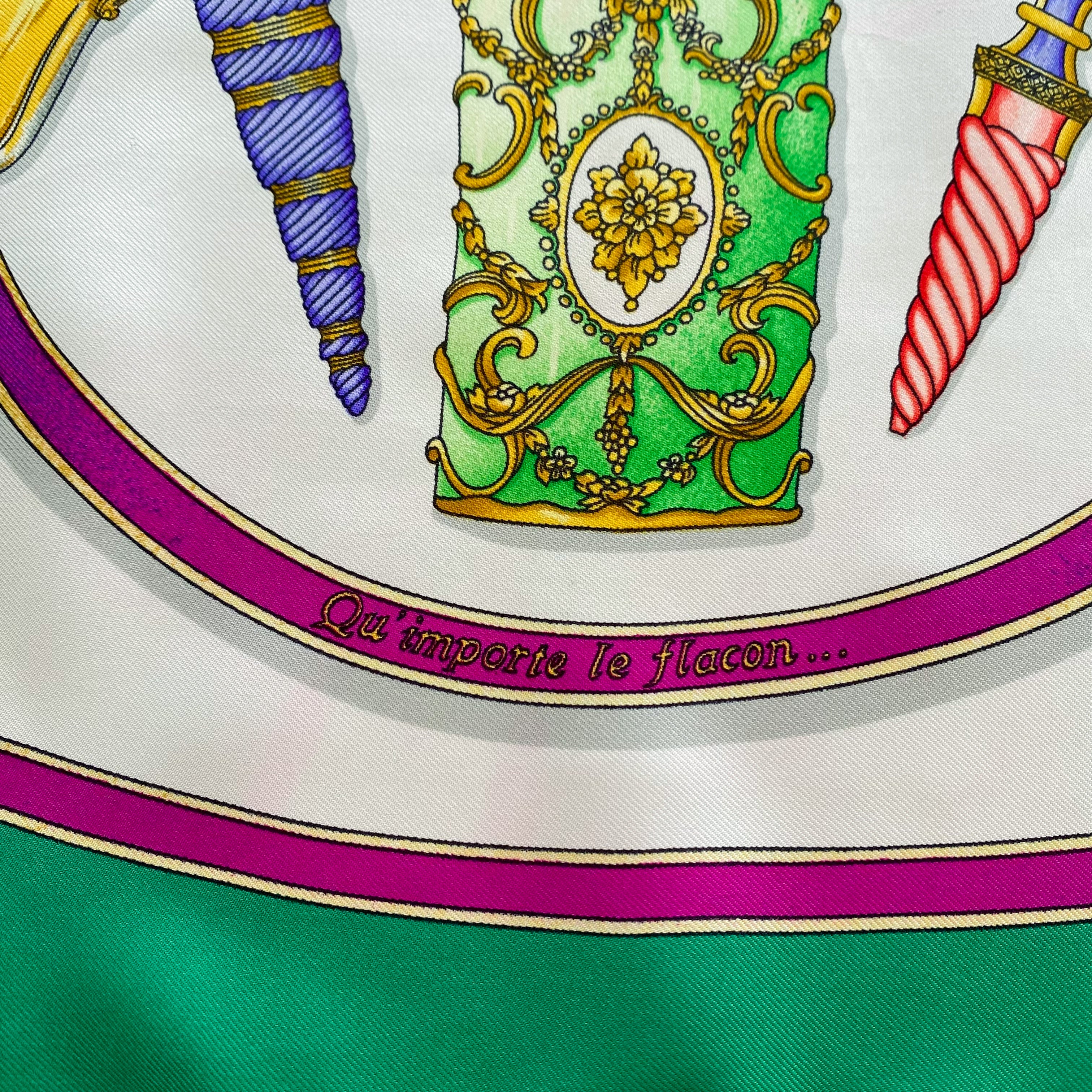 Hermès Qu’ Importe le Flacon Vintage Silk Scarf
