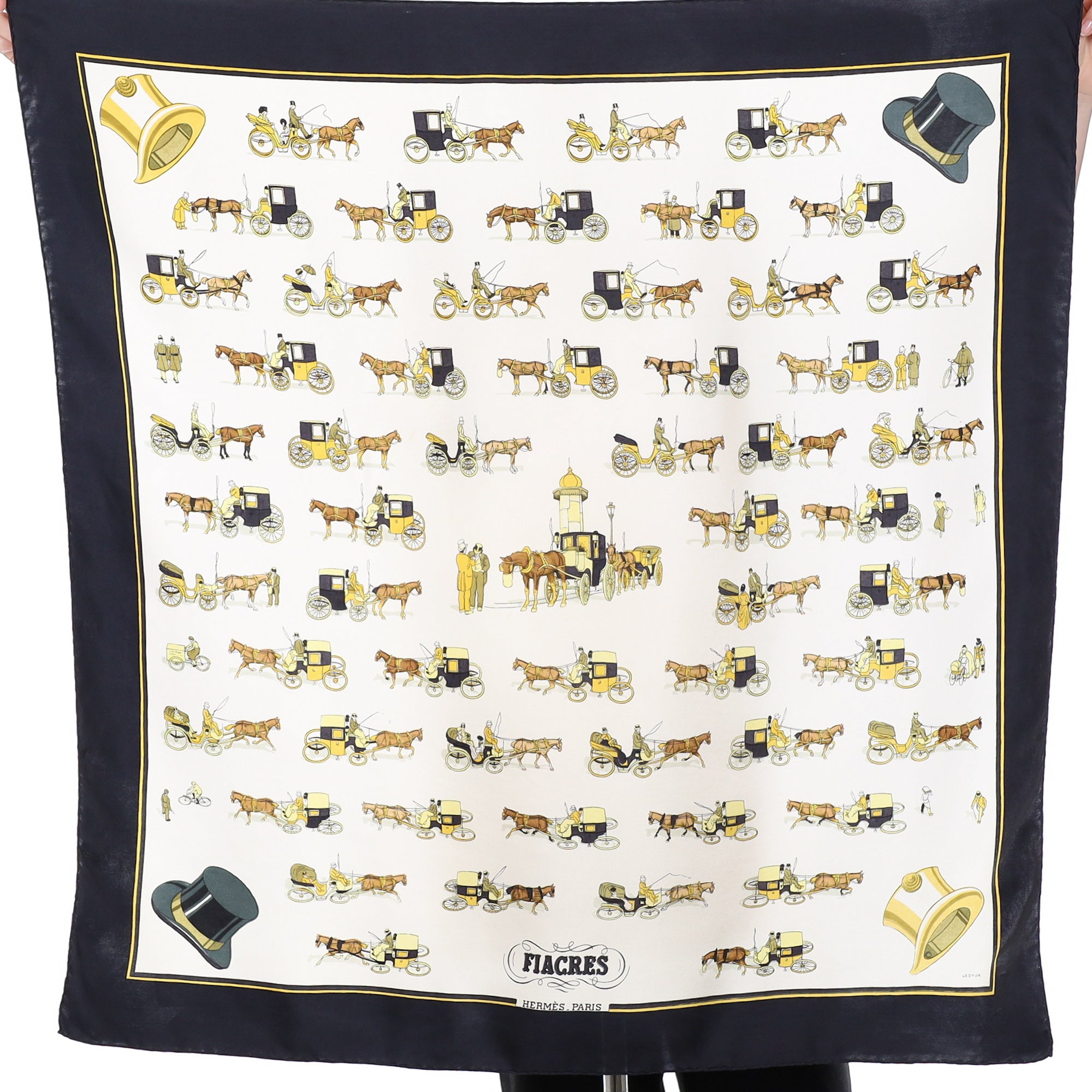 Hermès Fiacres Vintage Silk Scarf Rare