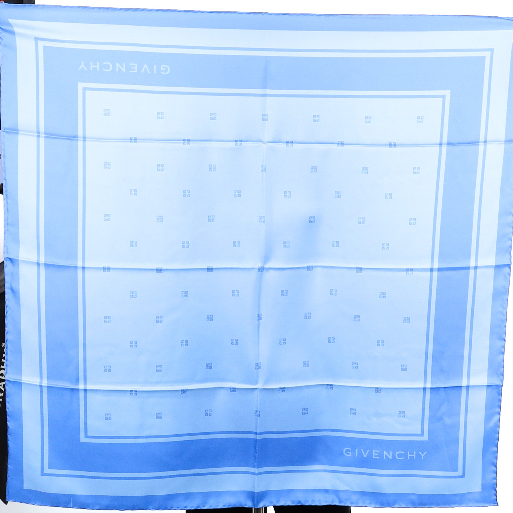 Brand New Givenchy Blue Silk Scarf