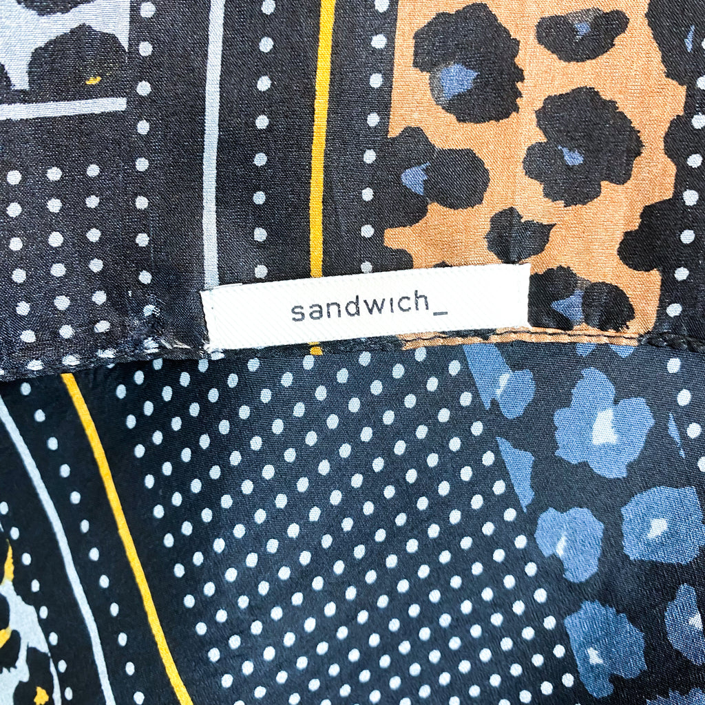 Modern Spots snd Leopard Silk Scarf
