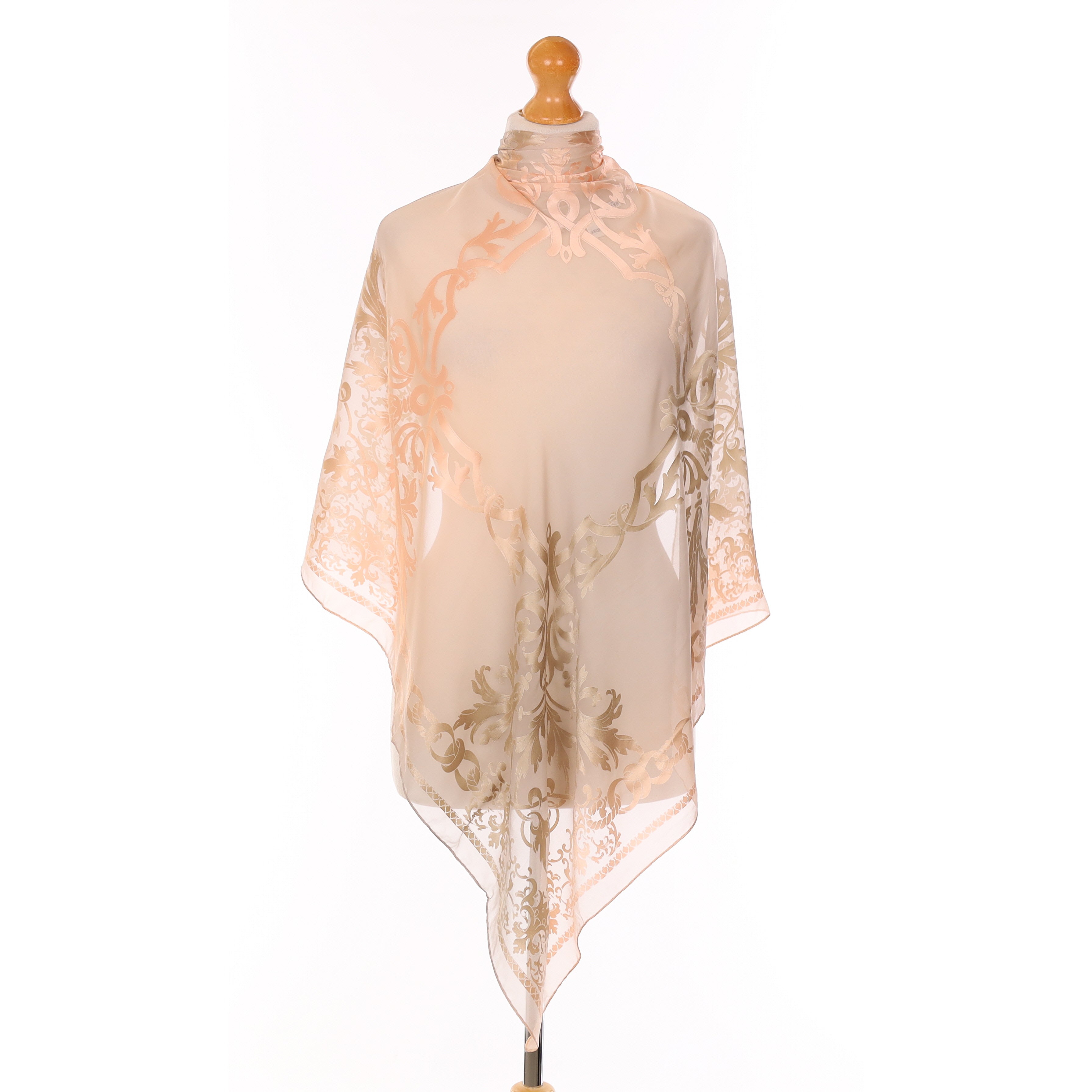 Brand New Jaeger Ombré Baroque Silk Scarf