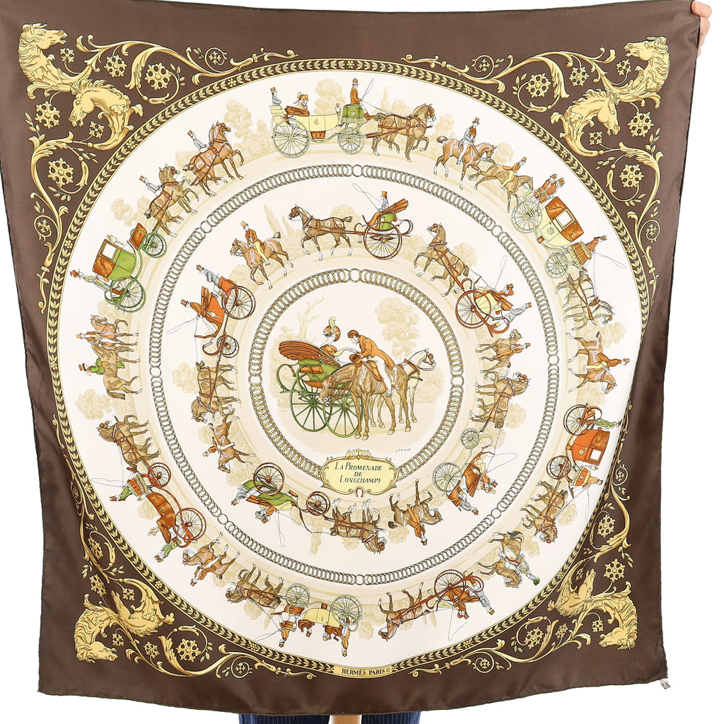 Hermès La Promenade De Longchamp Silk Scarf