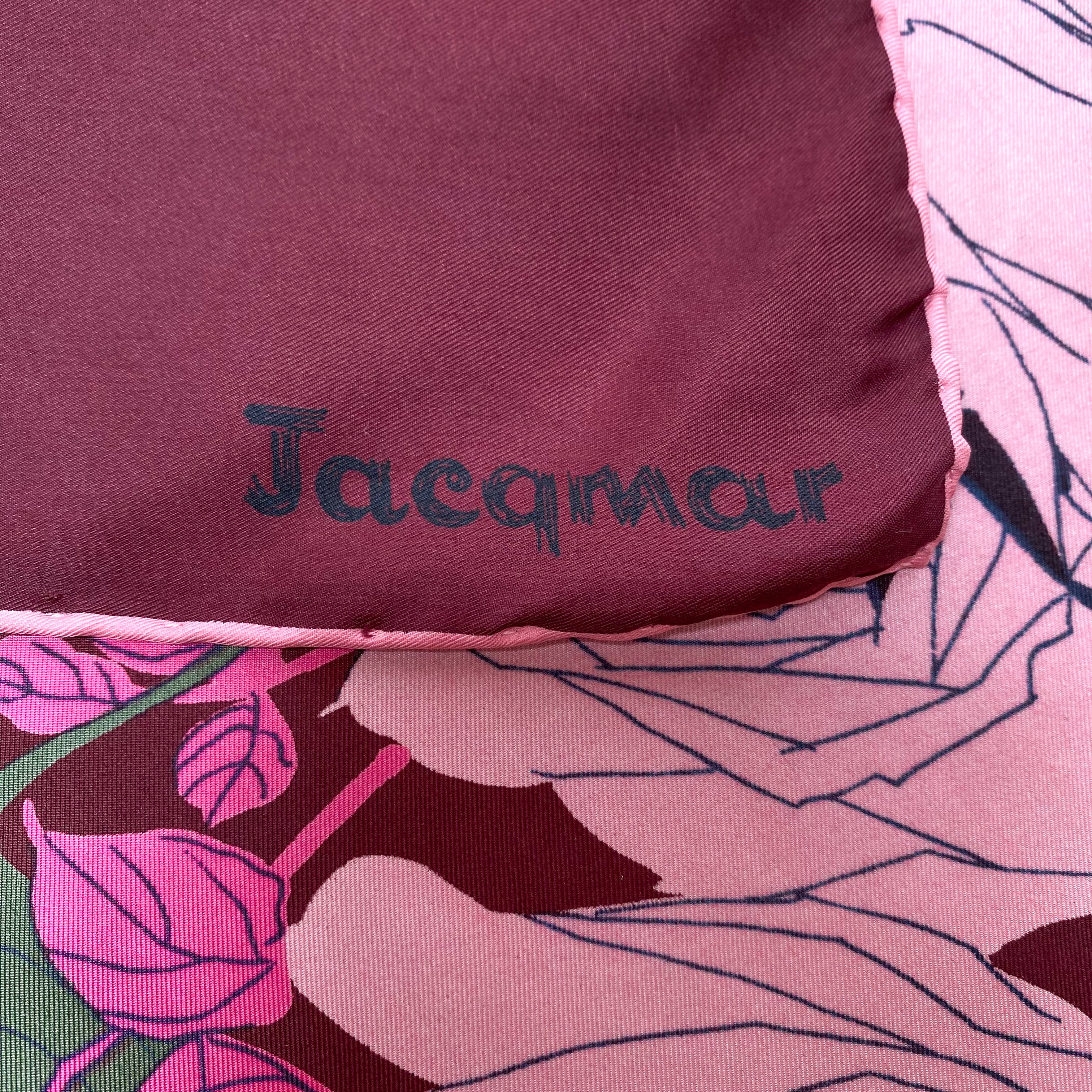 1960s Jacqmar Floral Silk Scarf