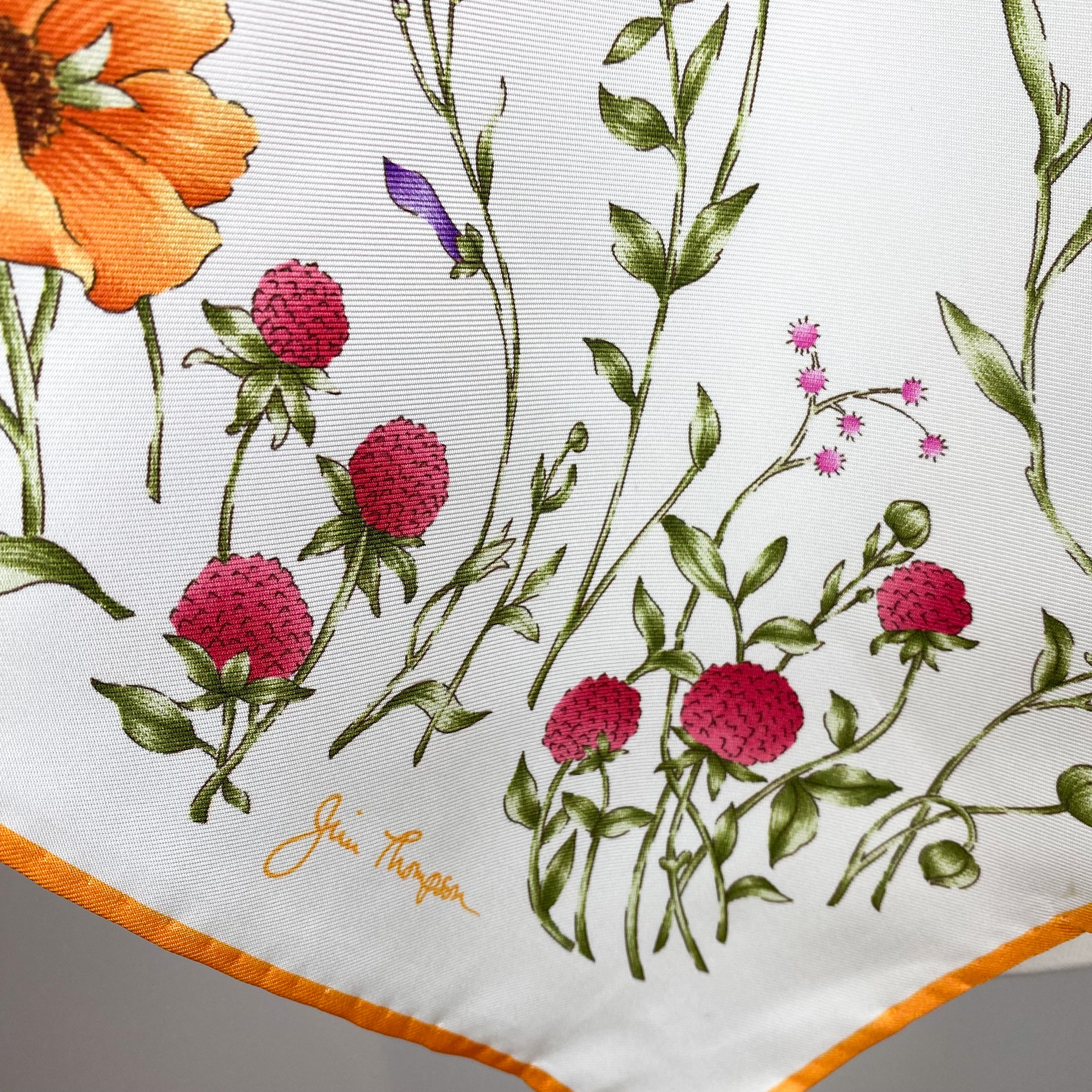 Jim Thompson Floral Silk Twill Scarf