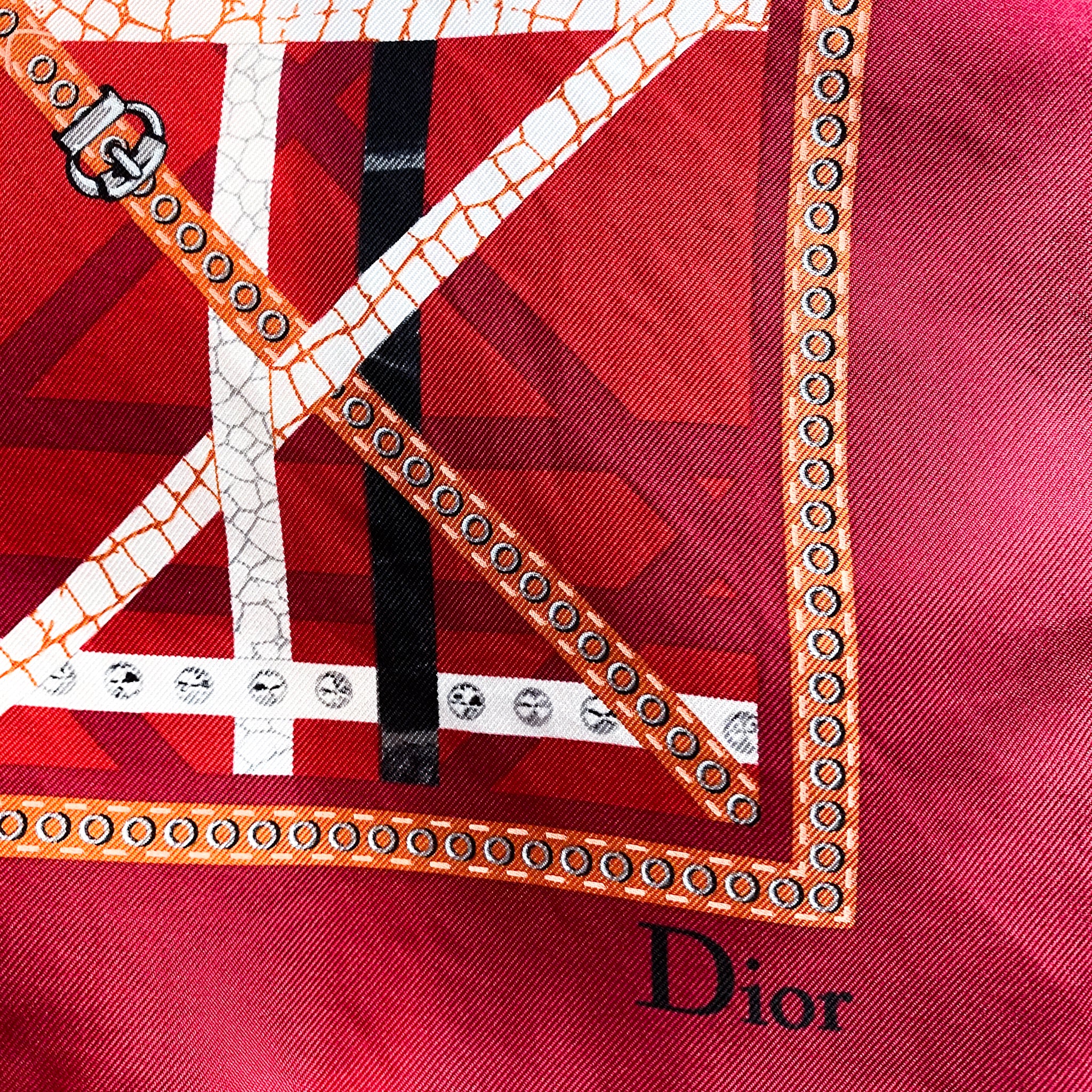 Immaculate Belt Design Dior Designer Silk Scarf