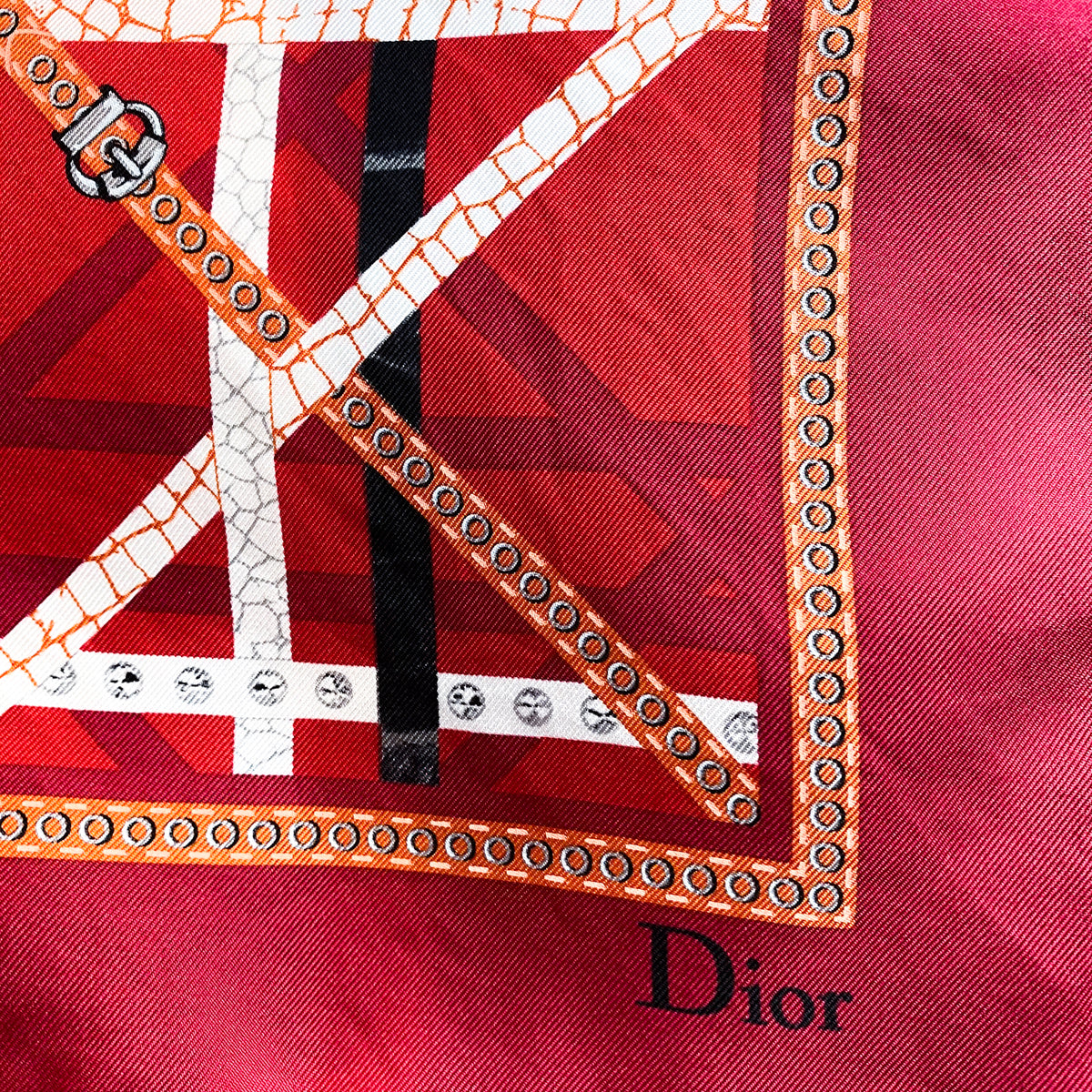 Immaculate Belt Design Dior Designer Silk Scarf