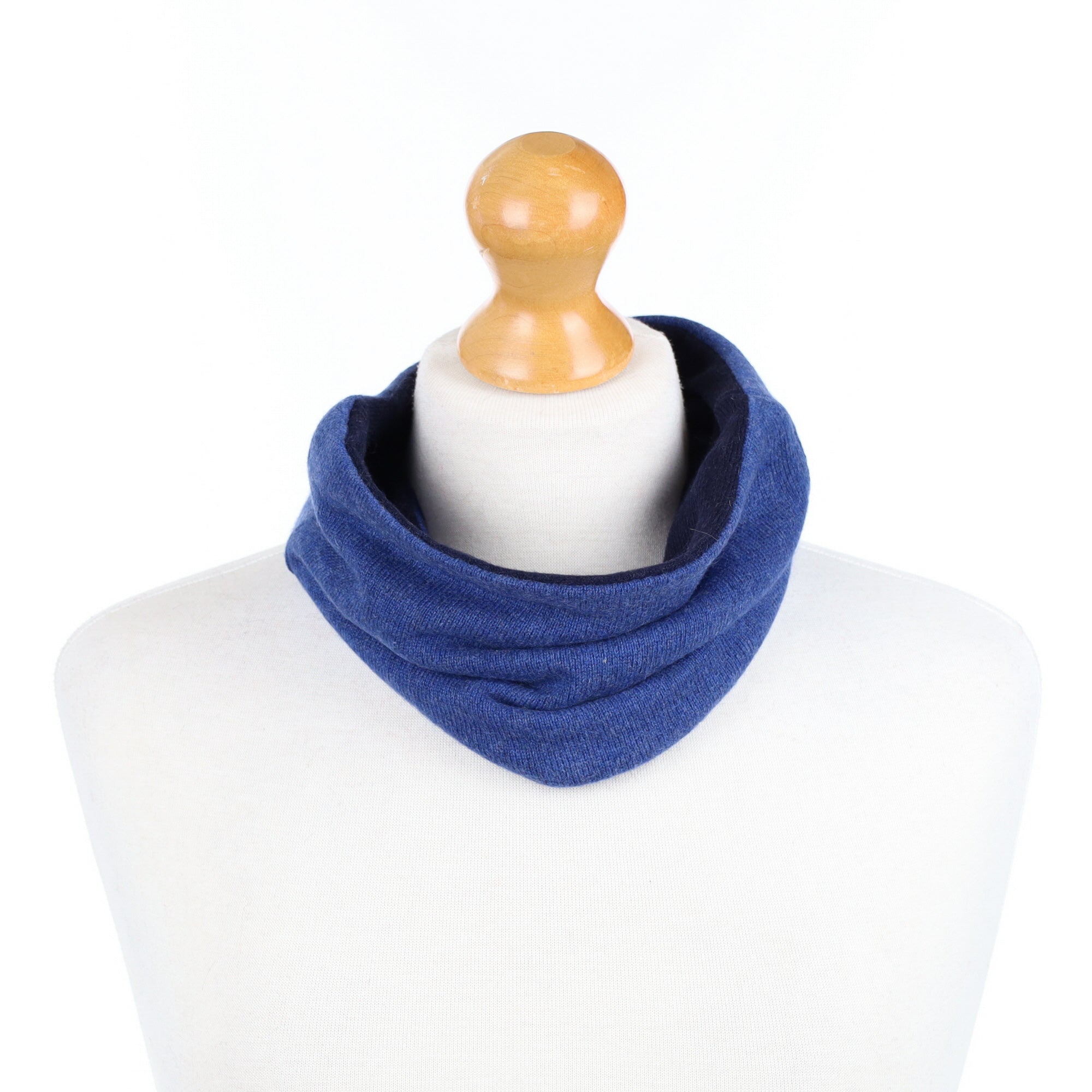 Azure Blue and Navy Neck Warmer