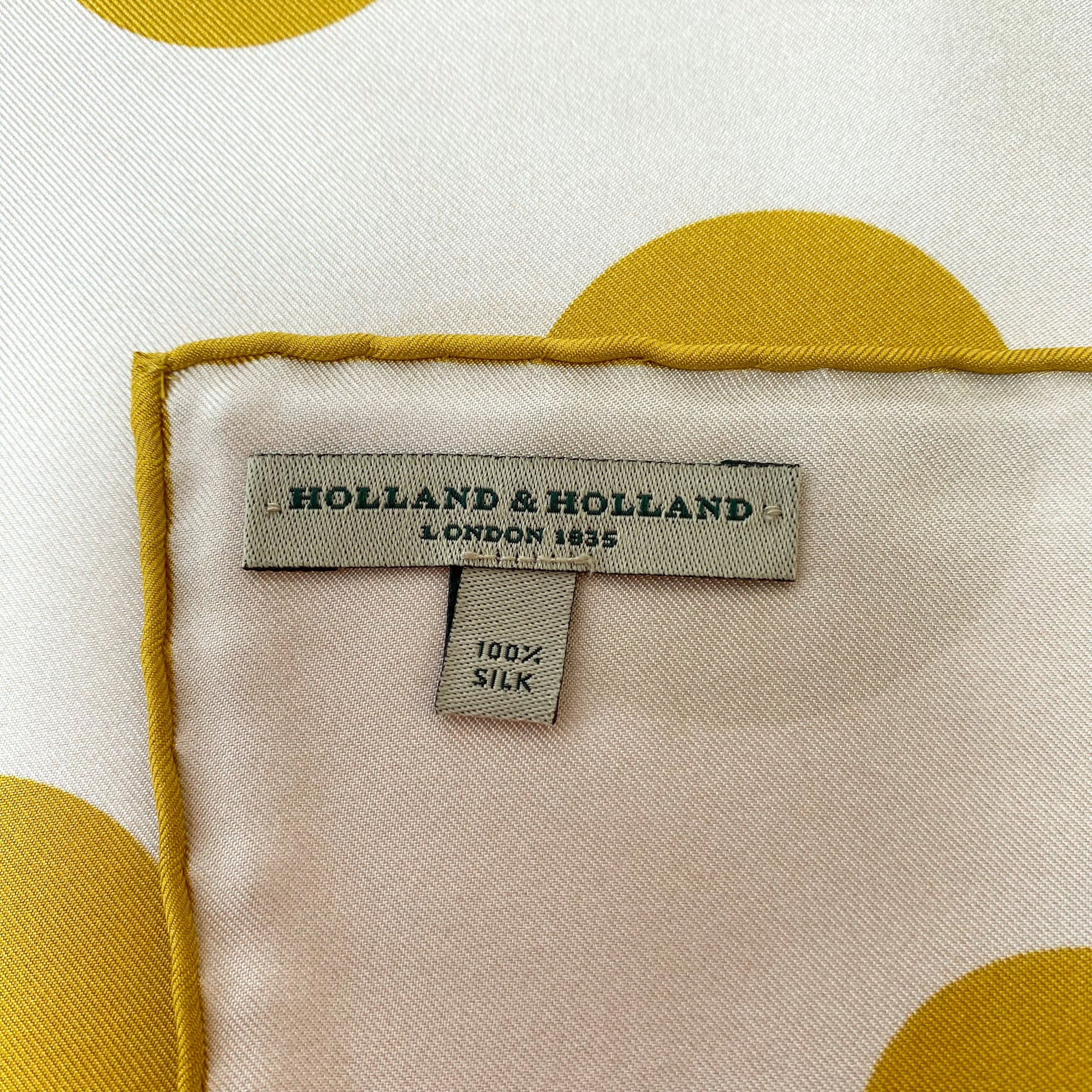 Holland & Holland Spotty Designer Silk Scarf